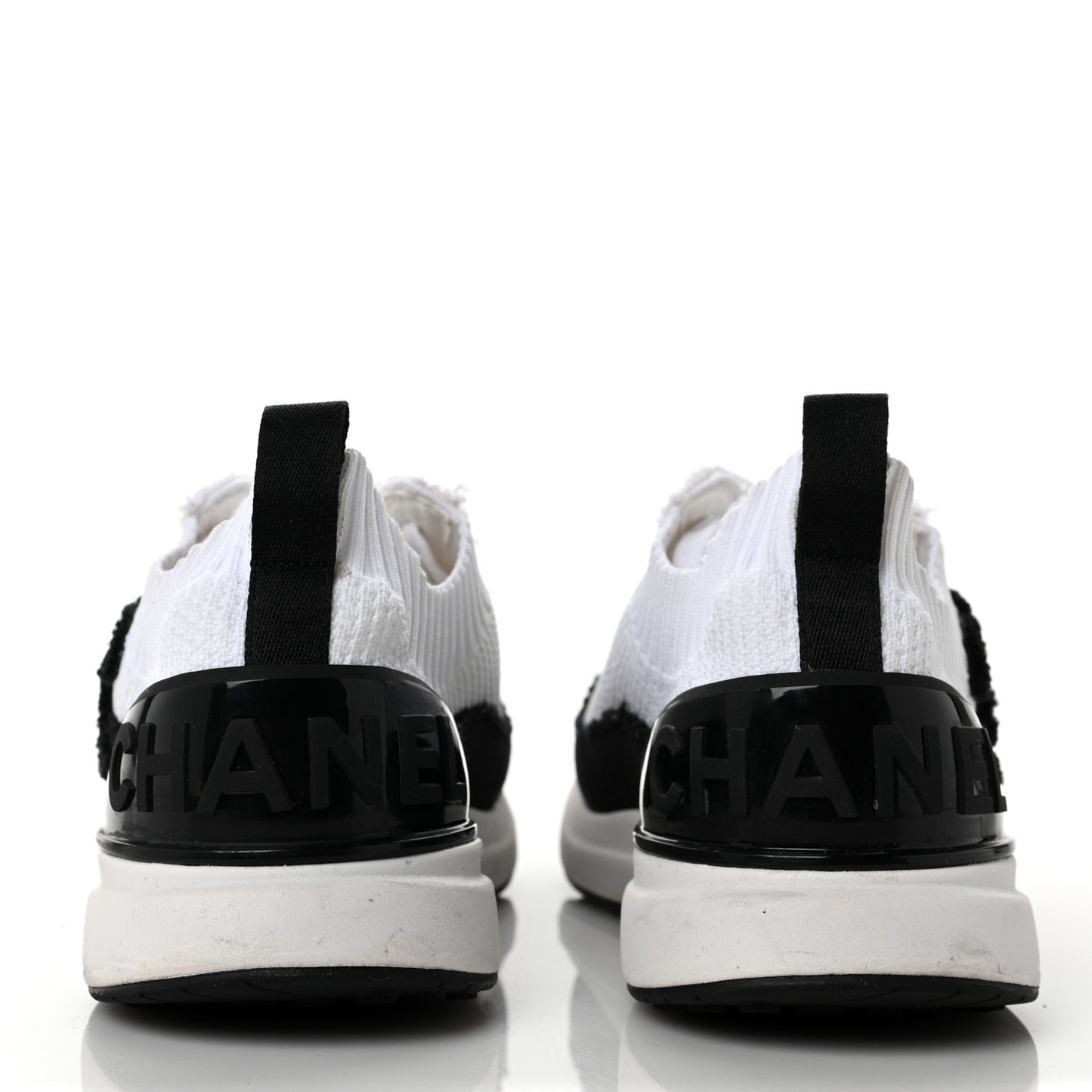 Knit Womens CC Sneakers 37 White Black