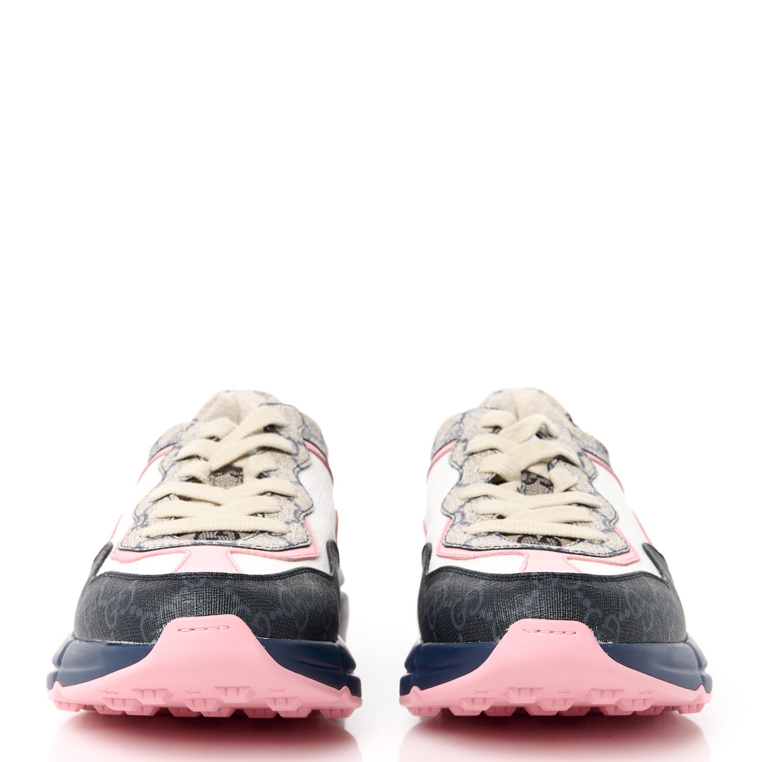 Gucci GG Supreme Monogram Rhyton Sneakers 36.5 Beige Blue Pale Pink 2 of 8