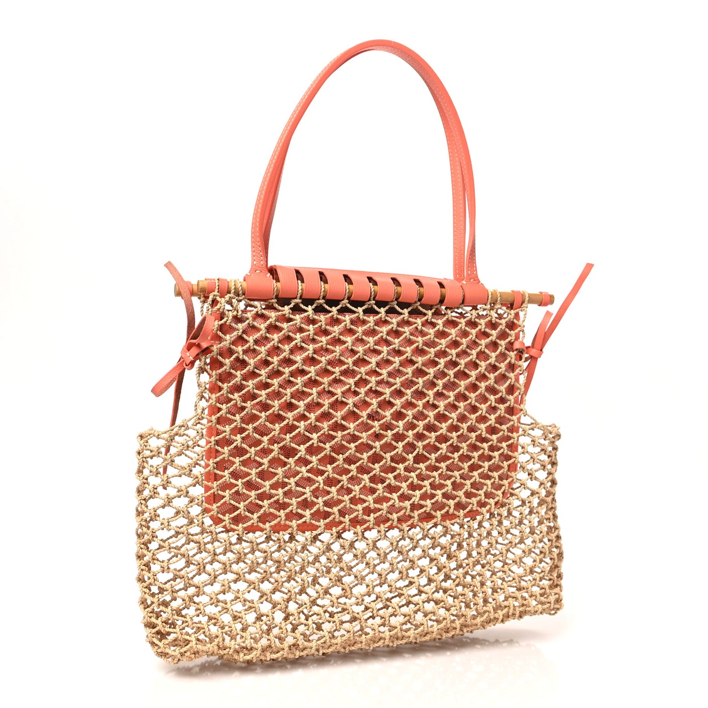Goyardine Net Aligre Tote Coral