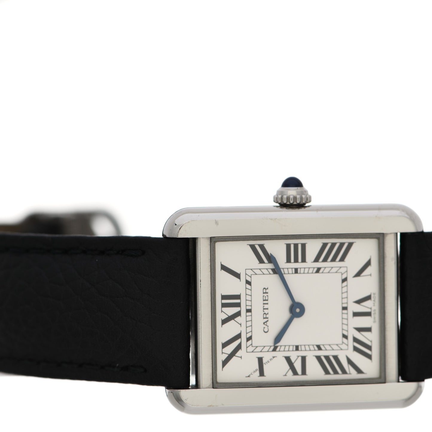 Stainless Steel Calfskin 24mm Tank Solo Quartz Watch