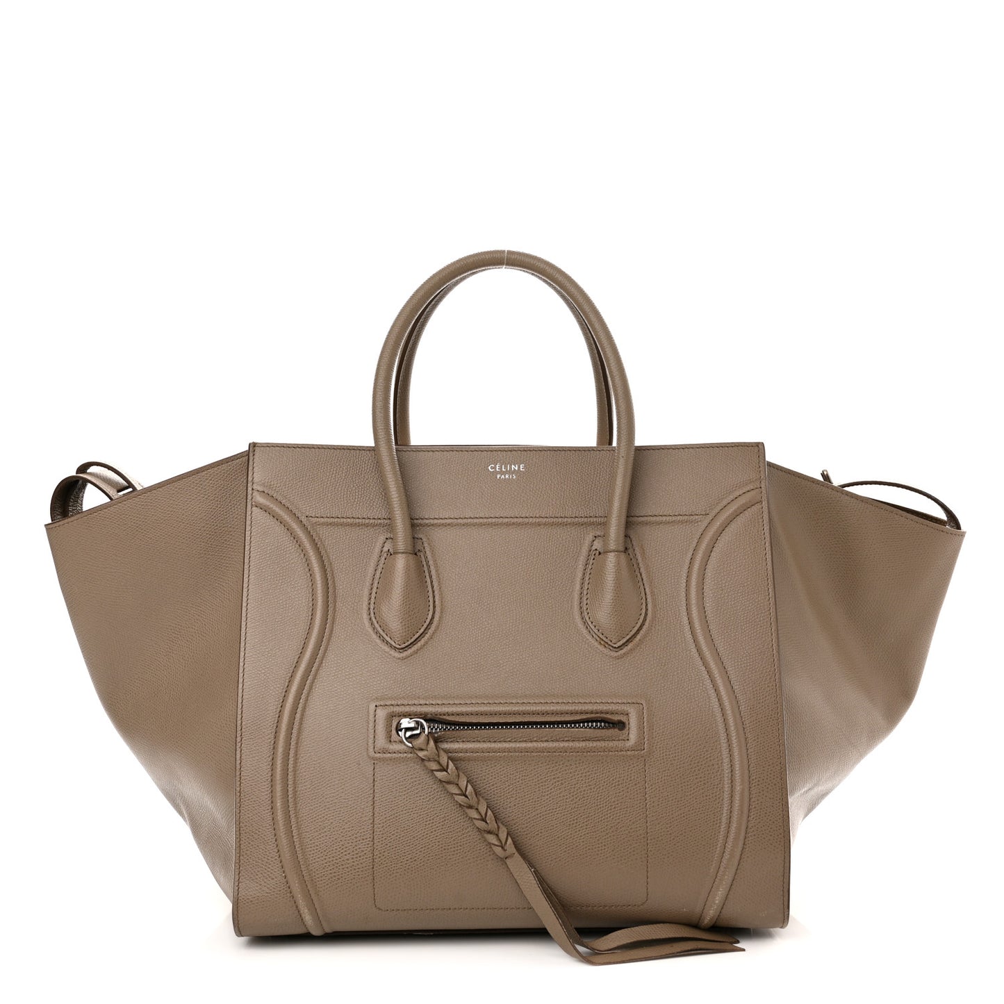Baby Grained Calfskin Medium Phantom Luggage Taupe
