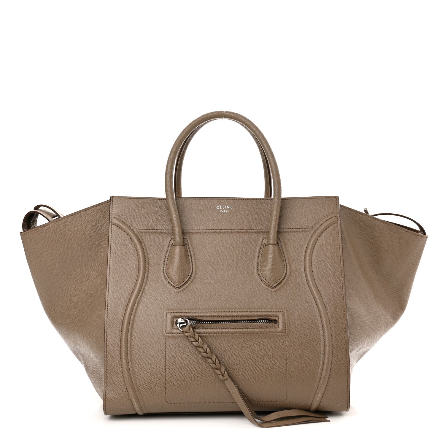 Celine Baby Grained Calfskin Medium Phantom Luggage Taupe 1 of 17