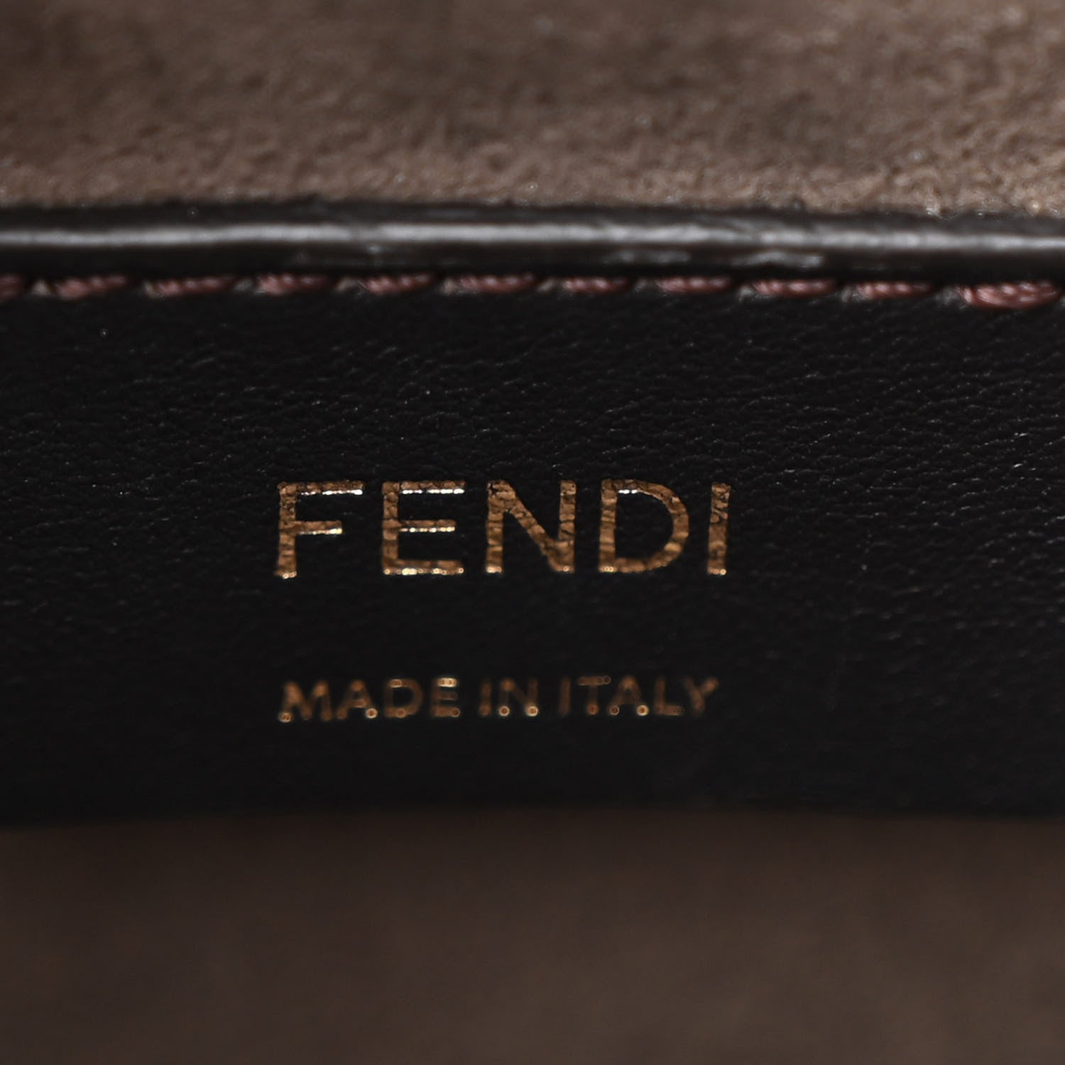 Fendi Vitello Liberty F is Fendi Bi-Color FF 1974 Embossed Mini Mon Tresor Bucket Bag Maya Black 6 of 13