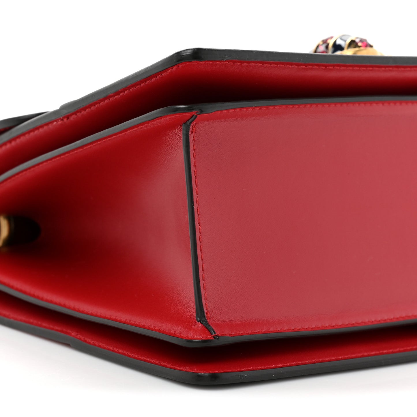 Calfskin Sylvie Web Small Queen Margaret Top Handle Bag Blue Agata Hibiscus Red Mystic White Sugar Pink