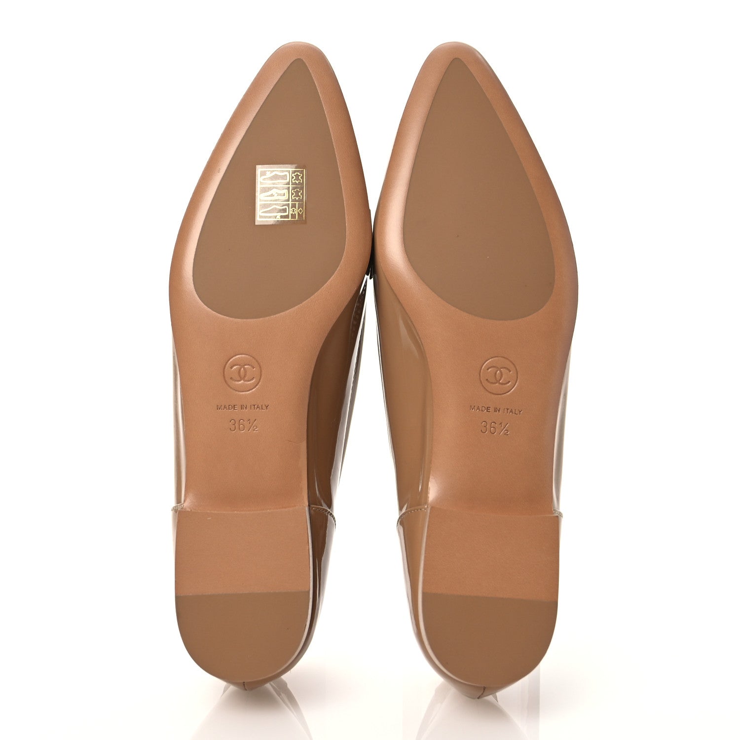 Chanel Patent Calfskin CC Loafers 36.5 Brown 6 of 10