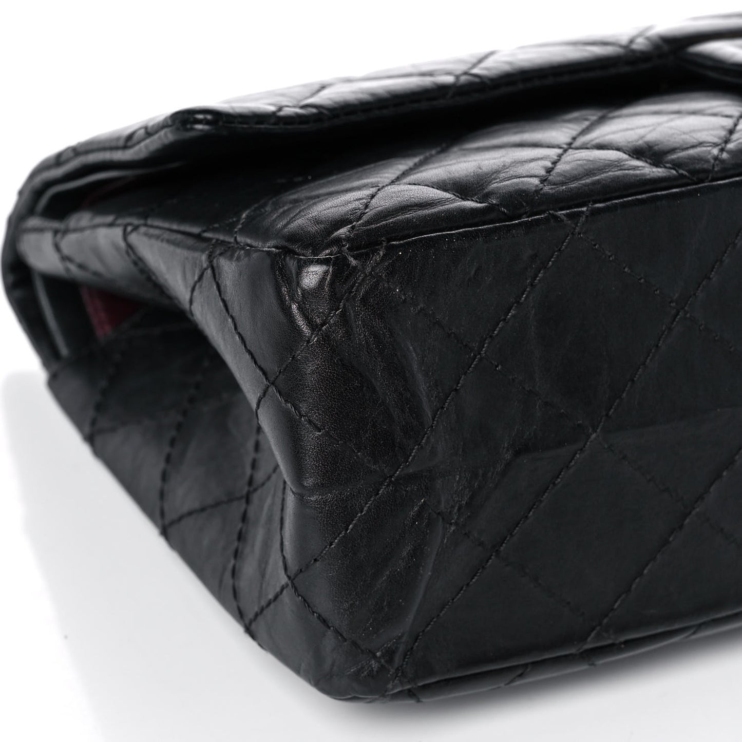 Aged Calfskin Quilted 2.55 Reissue 226 Flap Black
