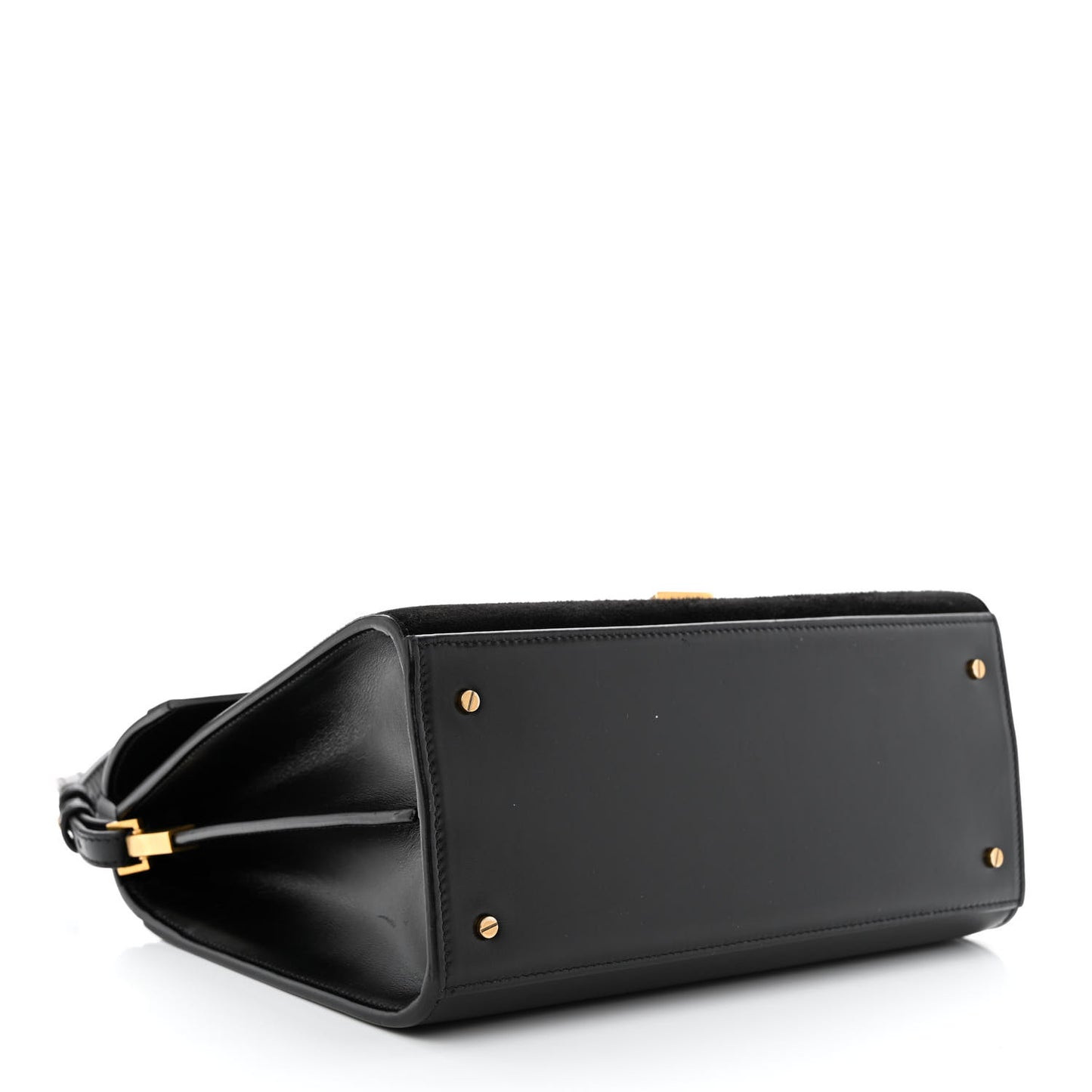 Kid Scamosciato Smooth Calfskin Medium Classic Monogram Cassandra Top Handle Black Rouge Legion