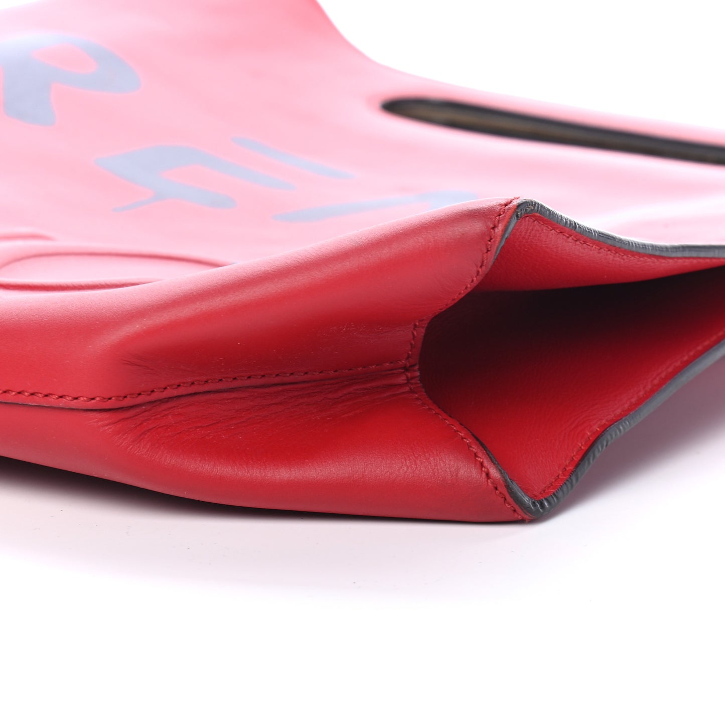 Calfskin GucciGhost Real Medium XL Tote Hibiscus Red