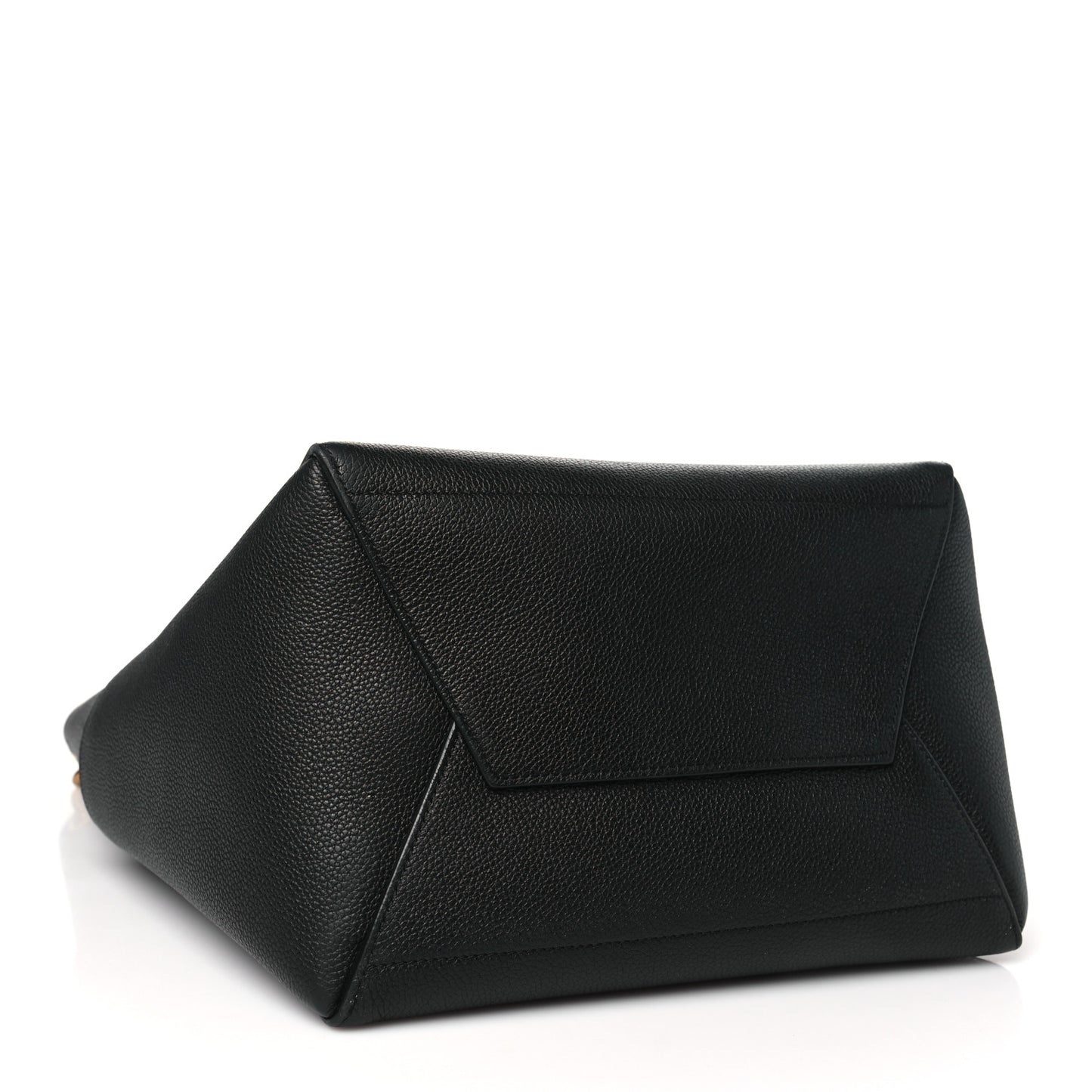 Soft Grained Calfskin Sangle Bucket Bag Black