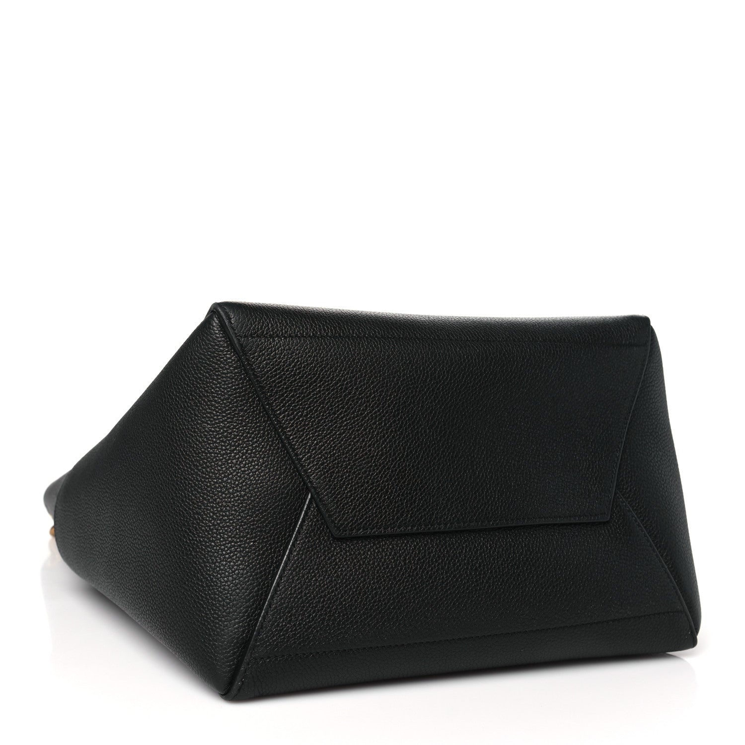 Celine Soft Grained Calfskin Sangle Bucket Bag Black 4 of 9
