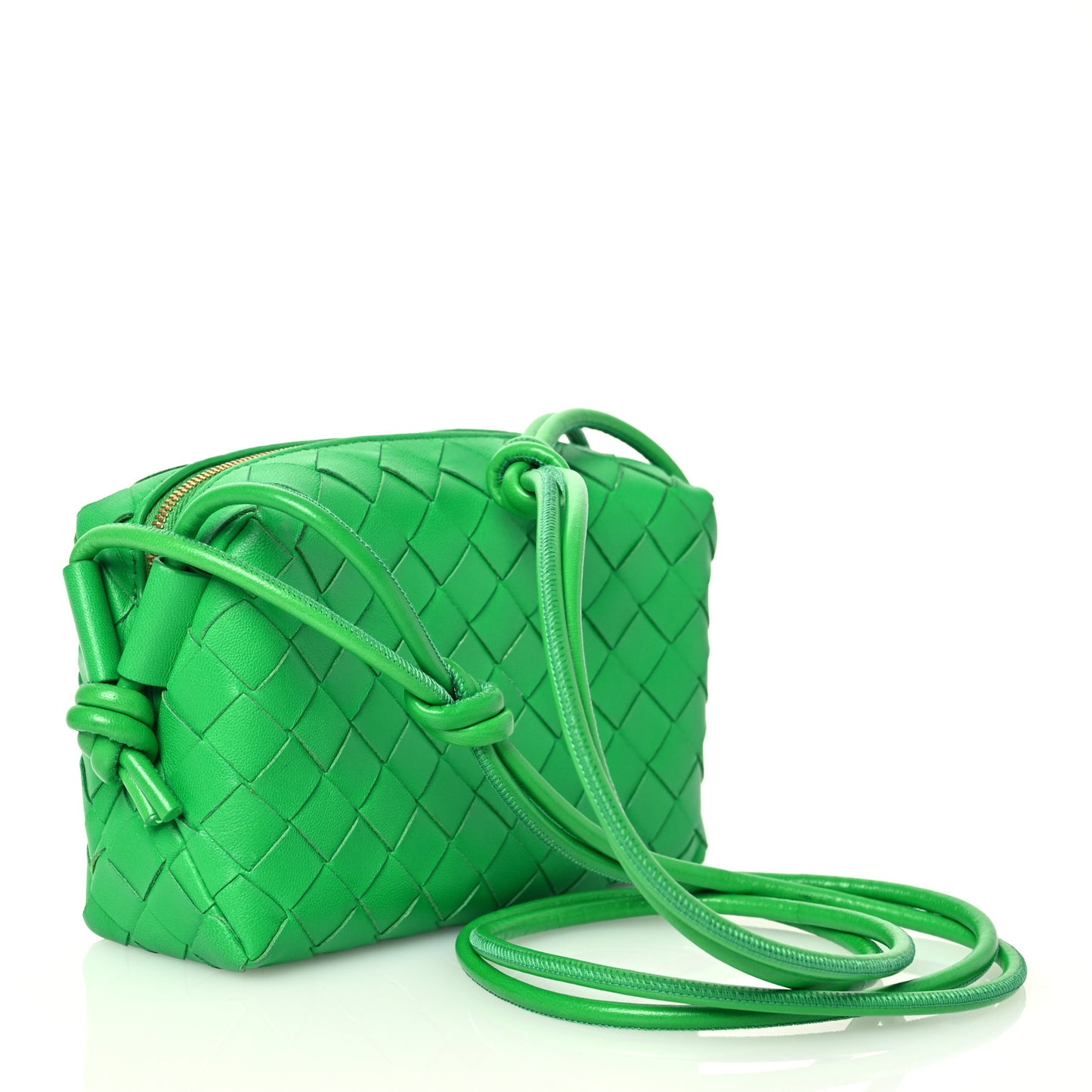 Nappa Intrecciato Mini Loop Camera Bag Parakeet