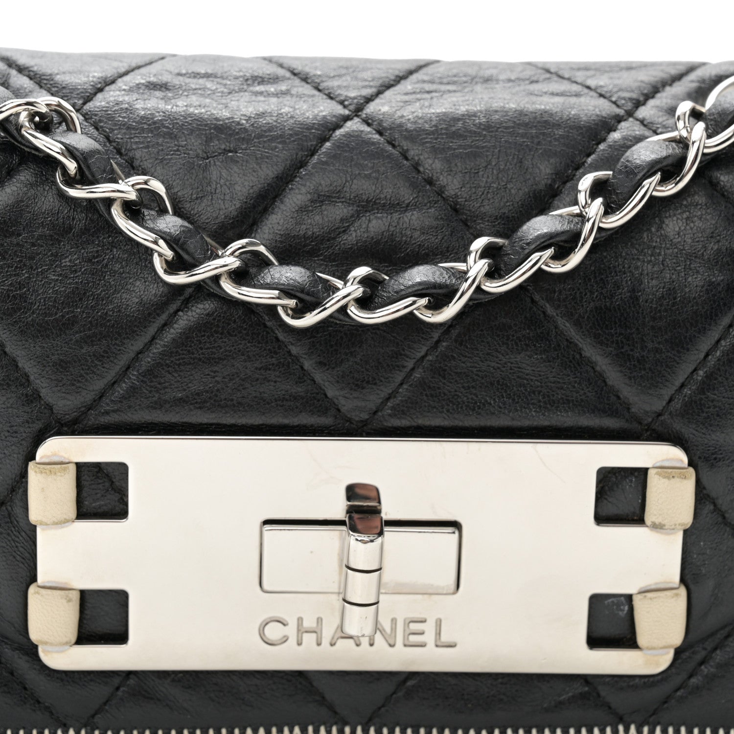 Chanel Lambskin East West Mademoiselle Flap Black 8 of 11