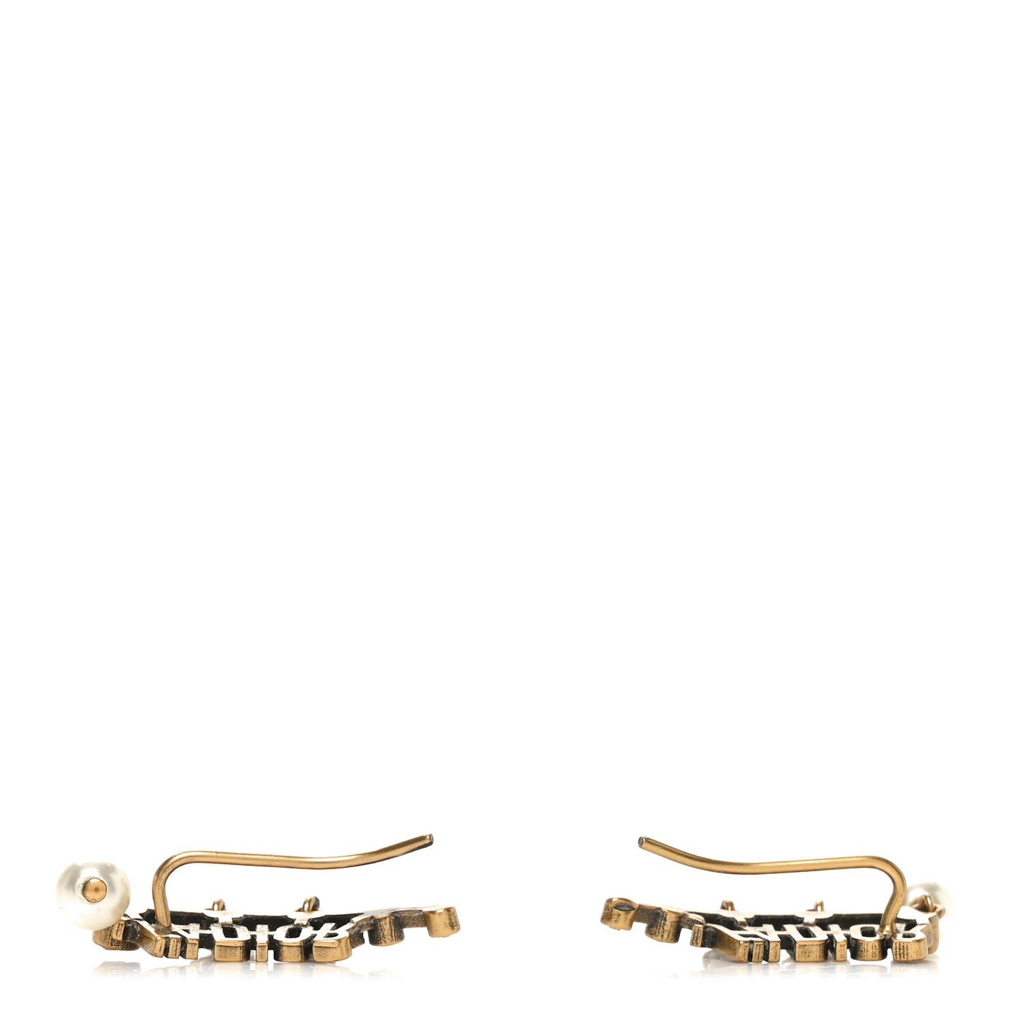 Pearl Crystal J'Adior Earrings Aged Gold