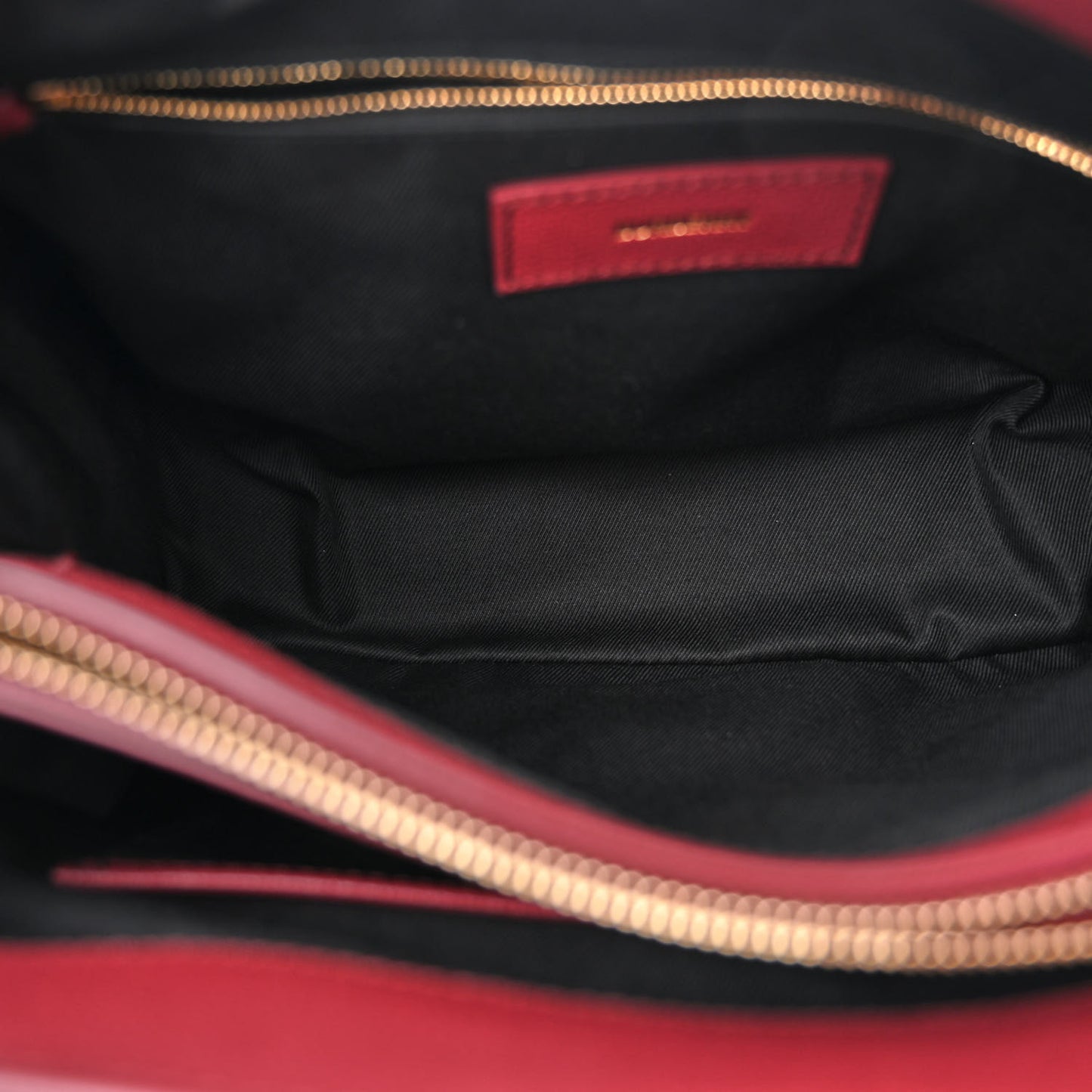 Grainy Calfskin House Check Medium Banner Tote Crimson