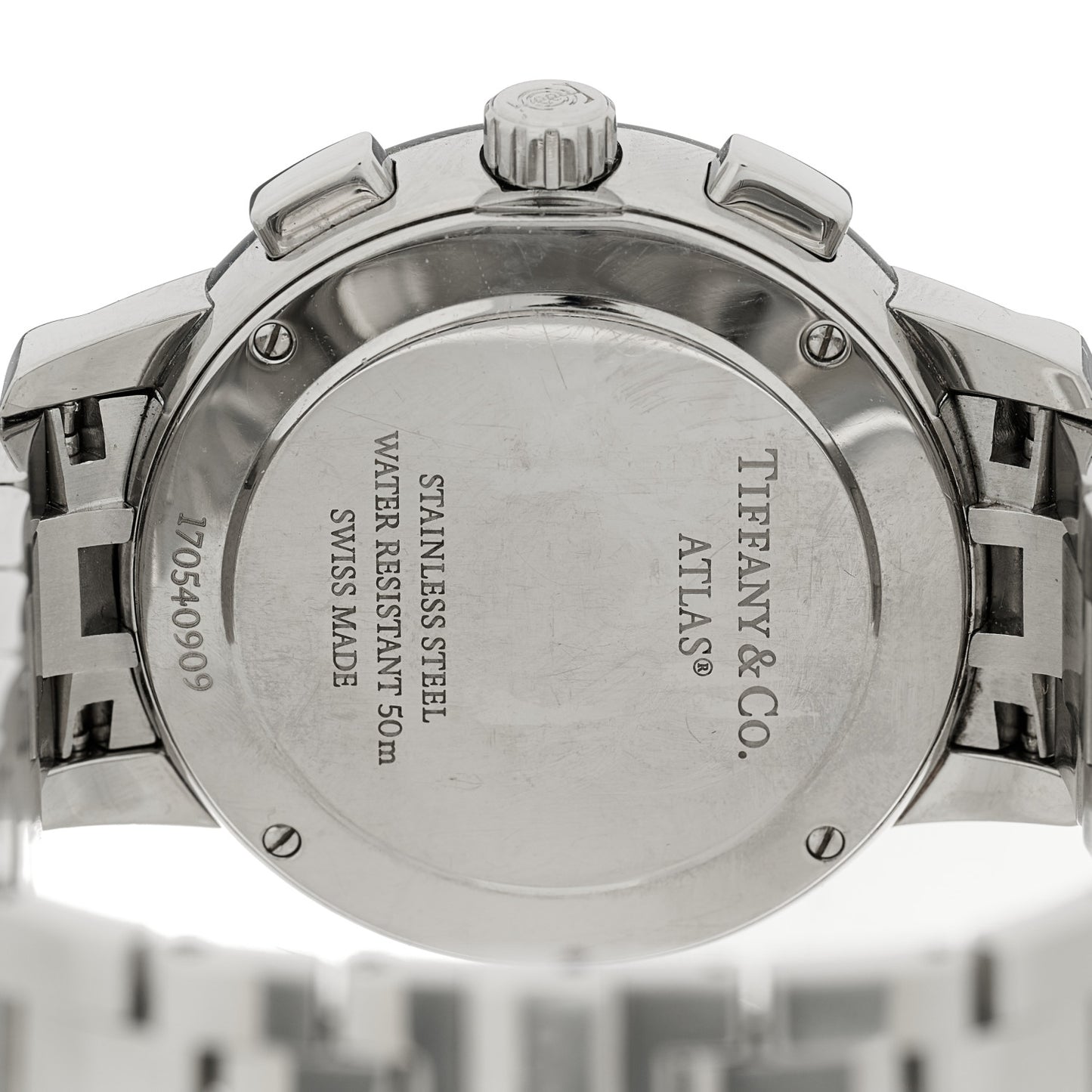 Stainless Steel Diamond Bezel 36mm Atlas Dome Chronograph Quartz Watch