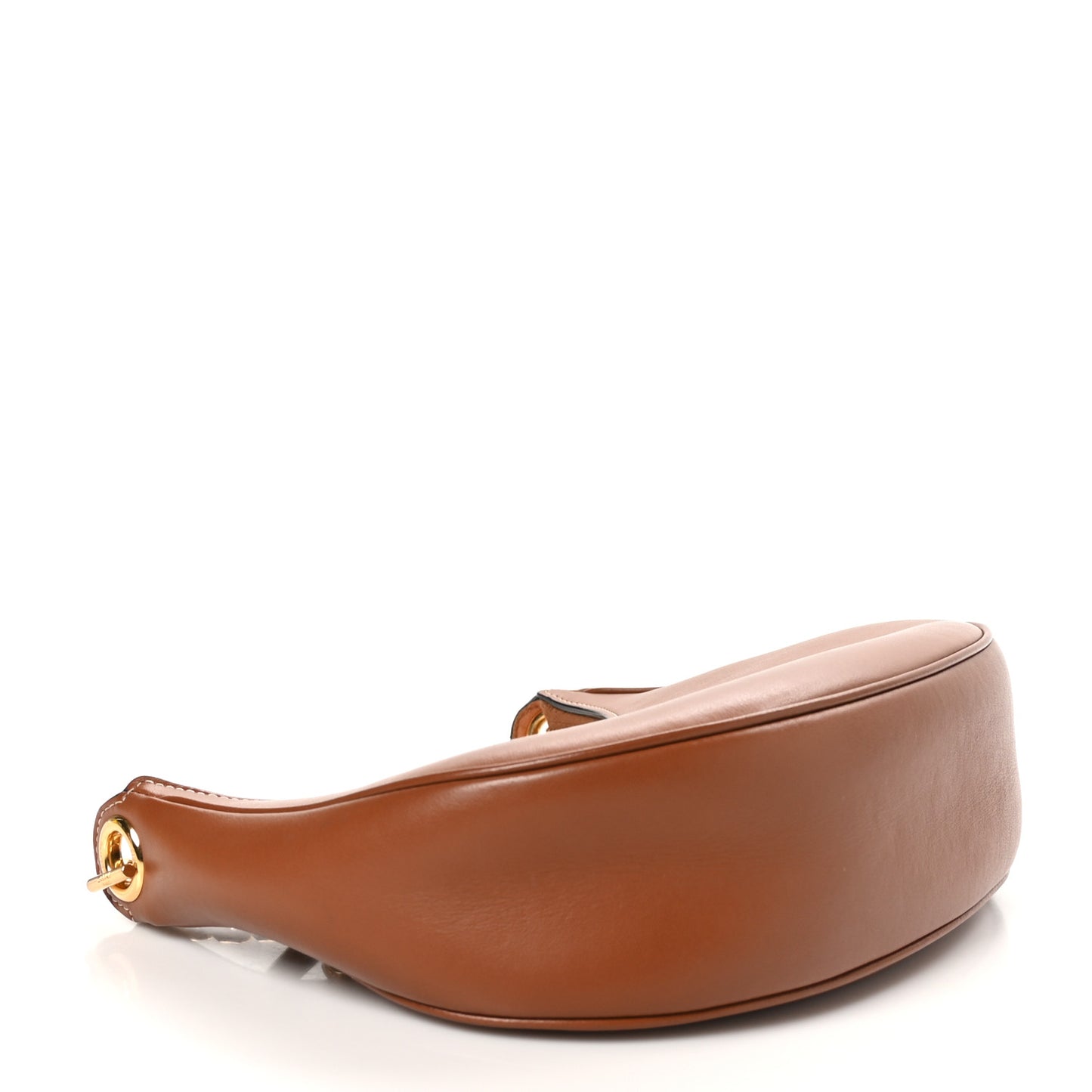 Smooth Calfskin Medium Chain Strap Ava Shoulder Bag Tan