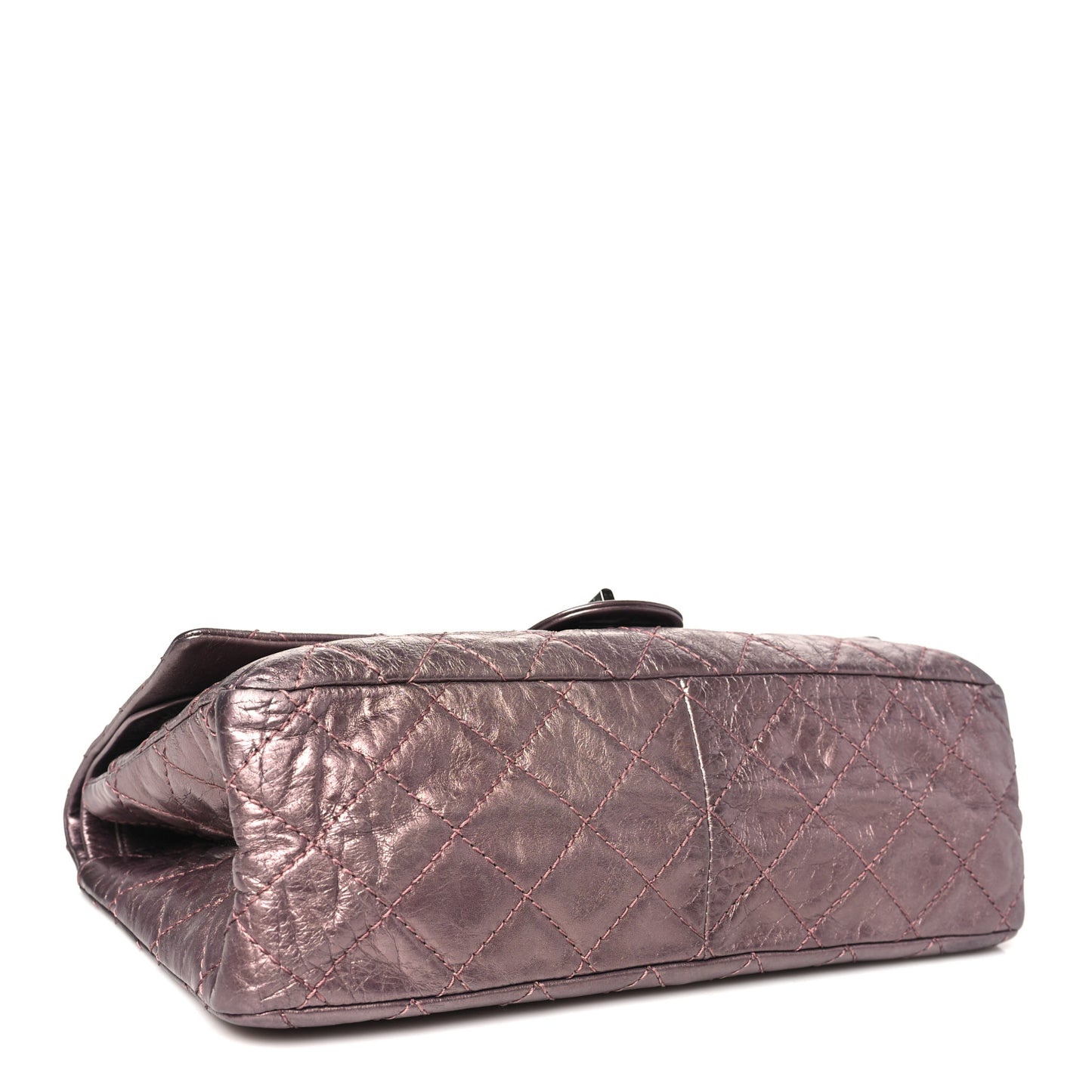 Metallic Aged Calfskin Quilted 2.55 Reissue 226 Flap Rose Fonce