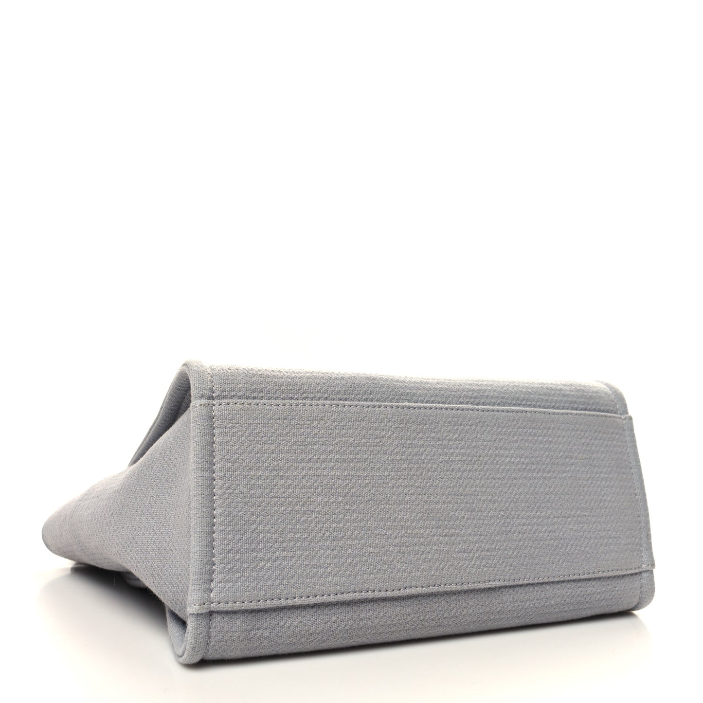 Mixed Fibers Calfskin Small Deauville Tote Grey