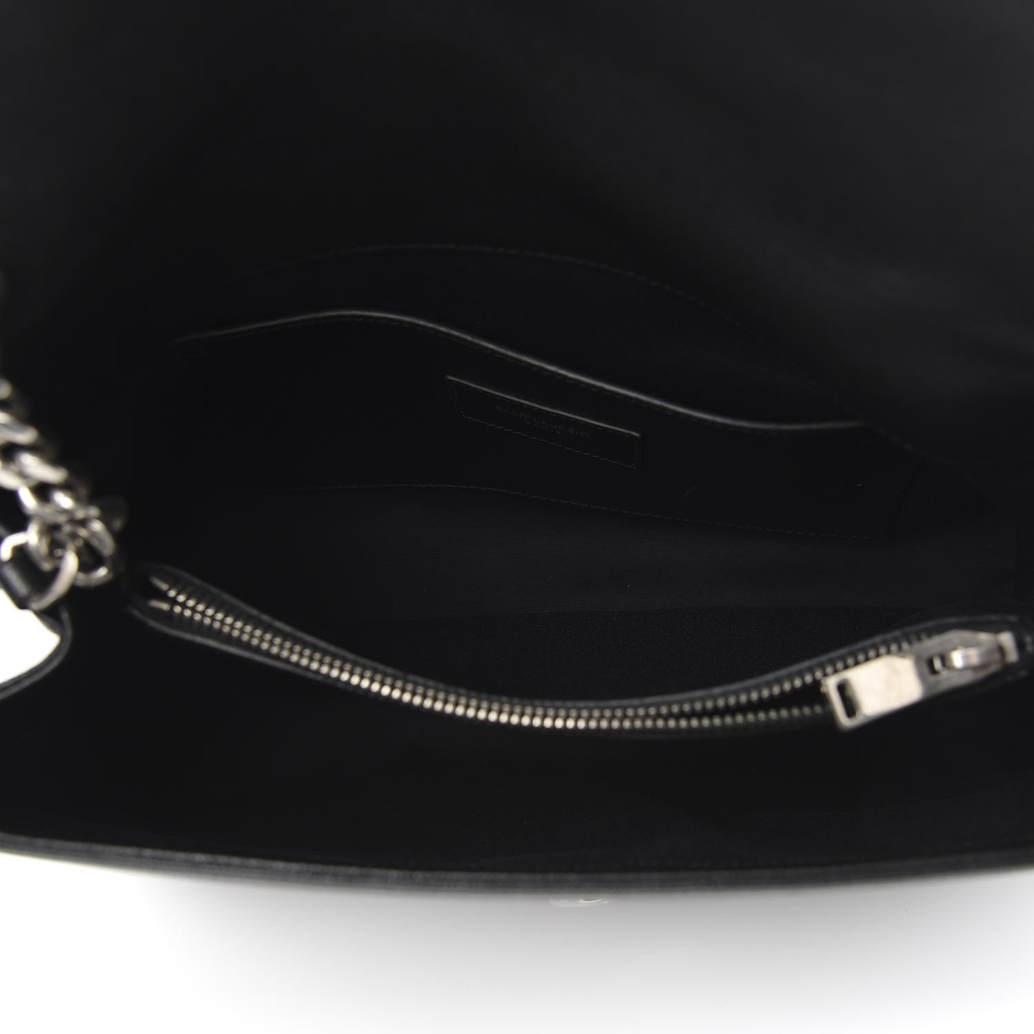 Saint Laurent Grain De Poudre Medium West Hollywood Monogram Fold-Over Black 6 of 13