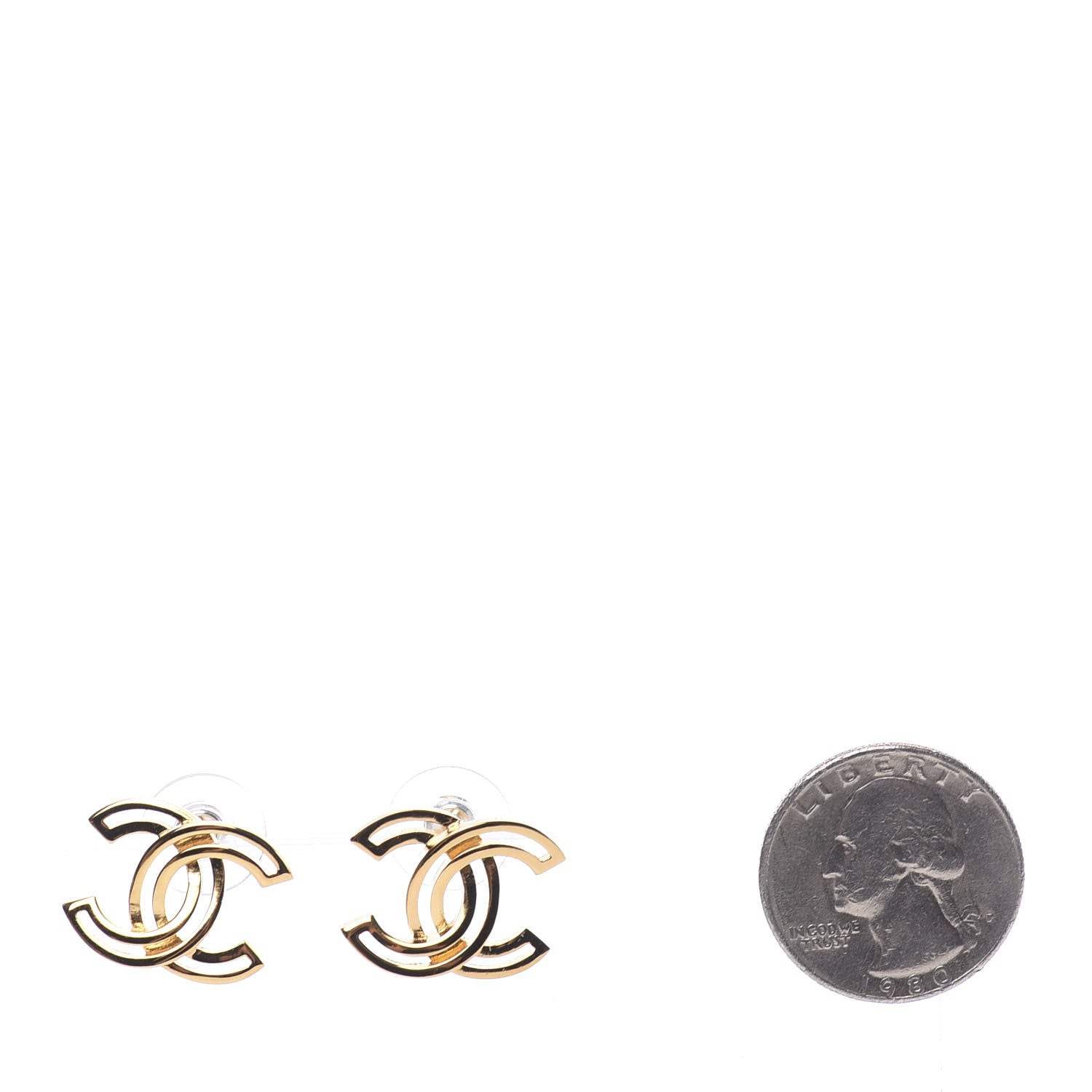 Chanel Metal Obazine CC Earrings Gold 2 of 6