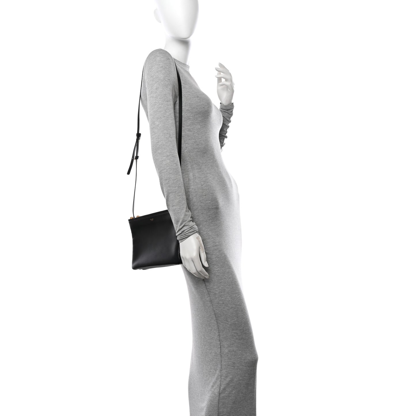 Lambskin Large Trio Crossbody Bag Black