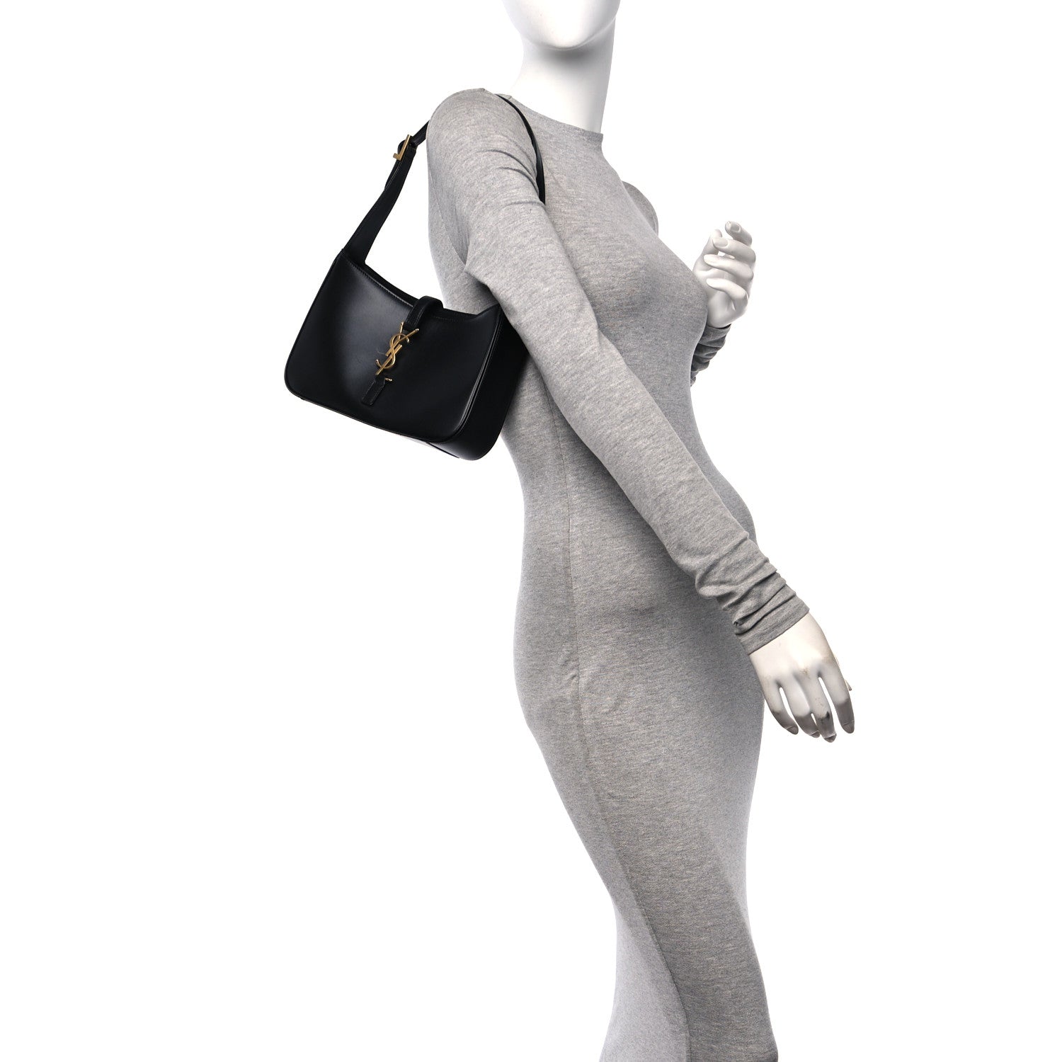 Saint Laurent Smooth Calfskin Le 5 A 7 Hobo Black 2 of 11