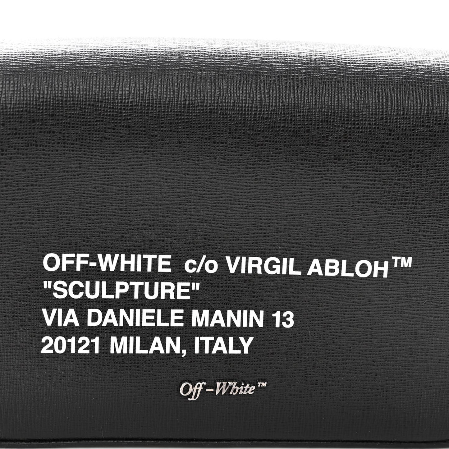 Saffiano Binder Crossbody Bag Black White