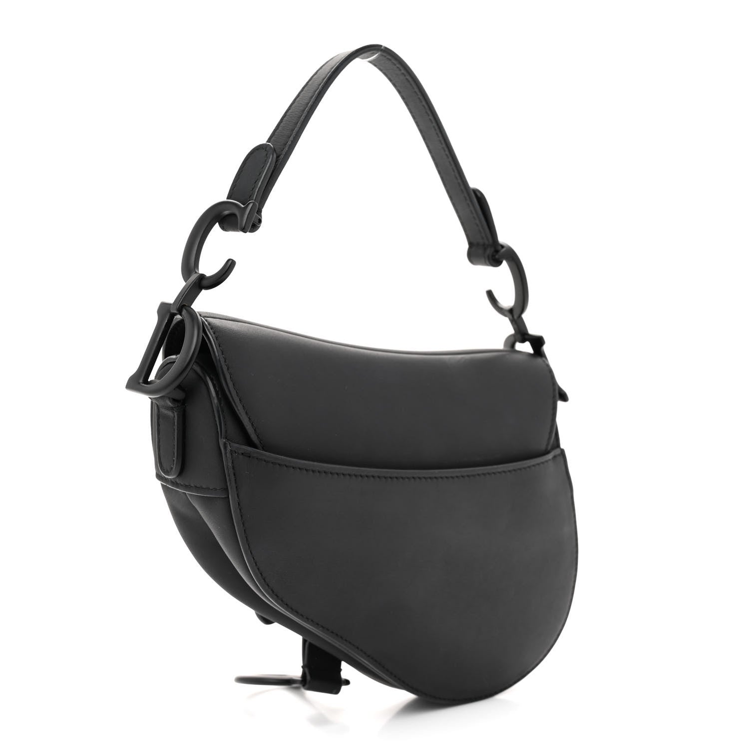 Christian Dior Ultra Matte Calfskin Mini Saddle Bag Black 3 of 9