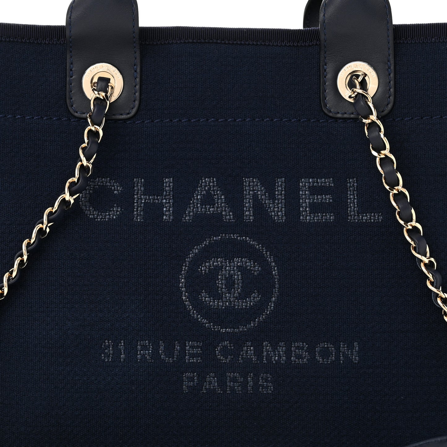 Mixed Fibers Small Deauville Tote Navy