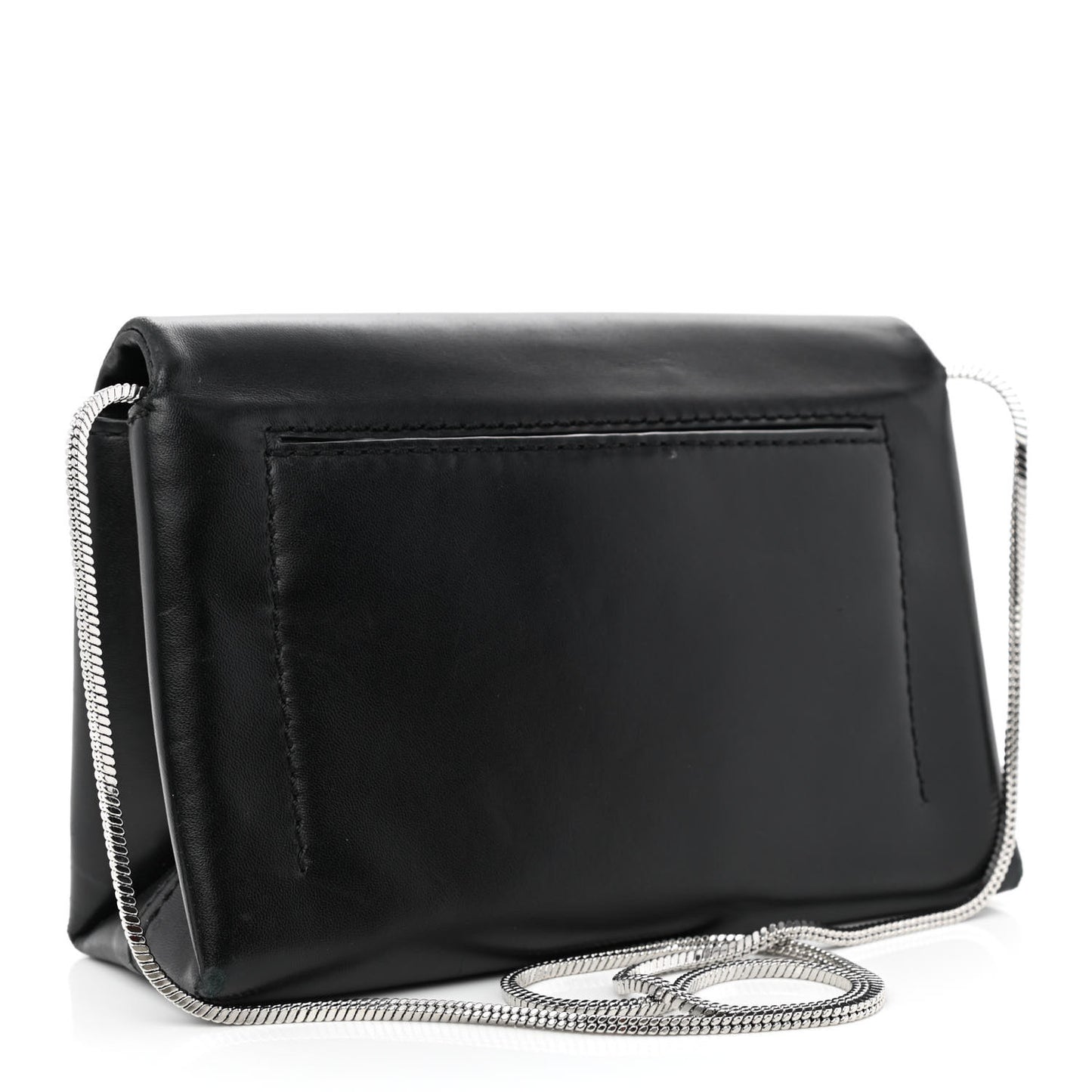 Calfskin Alix Soft Flap Clutch Black