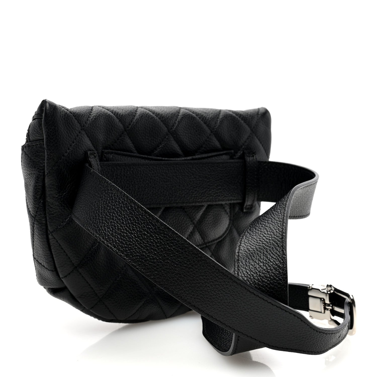 Chanel Grained Calfskin Quilted Waist Belt Bag Black 2 of 10