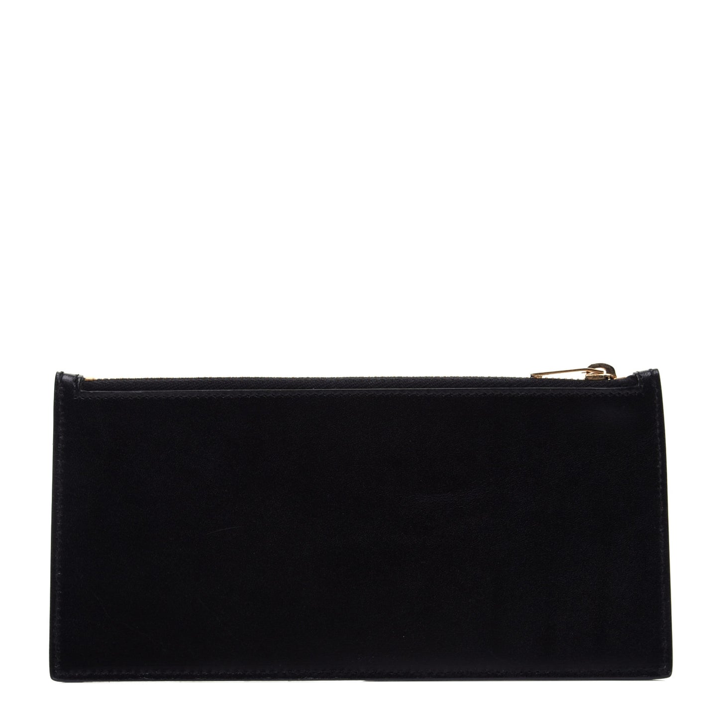 Calfskin 4 Fragments Zip Pouch Black