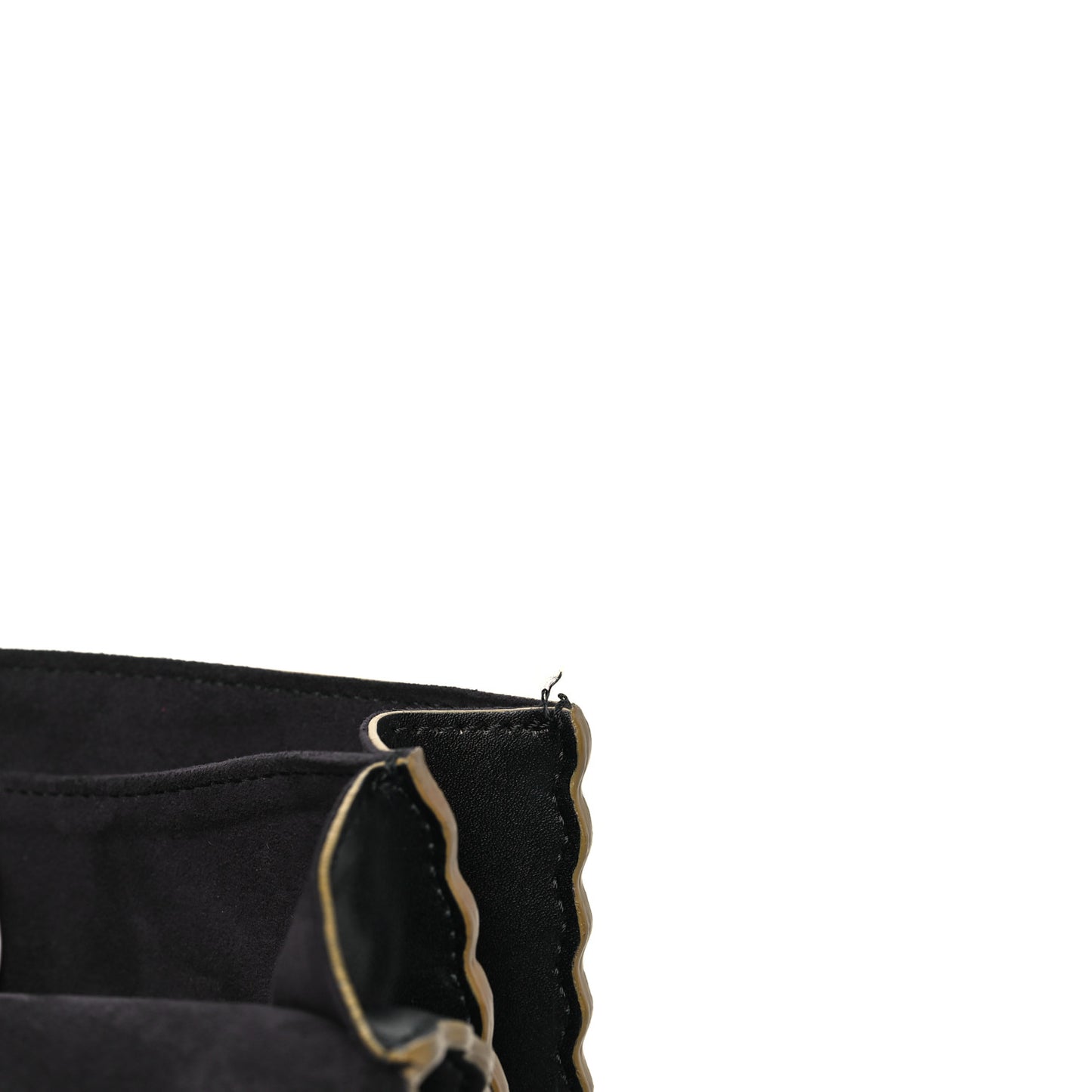 Vitello Liberty Scalloped Studded Small Kan I Shoulder Bag Black