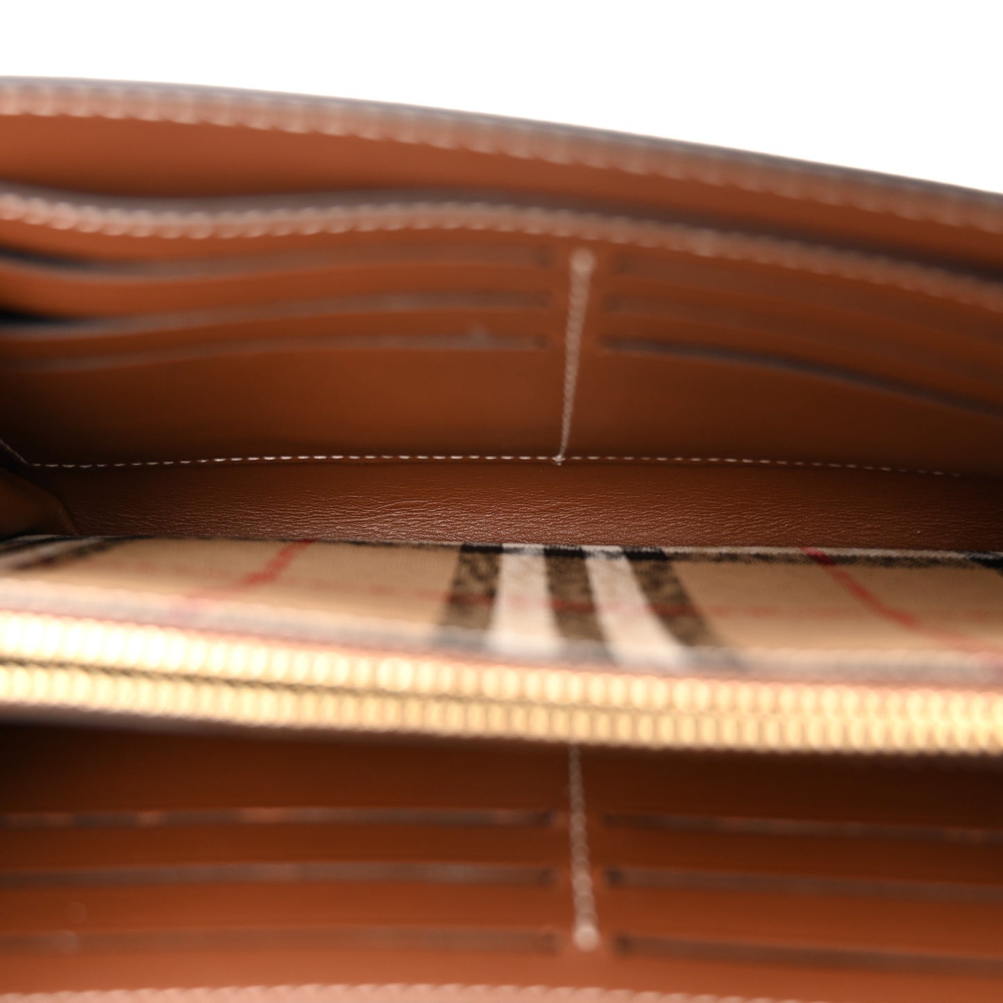 Calfskin Vintage Check Wallet With Detachable Strap Archive Beige Tan