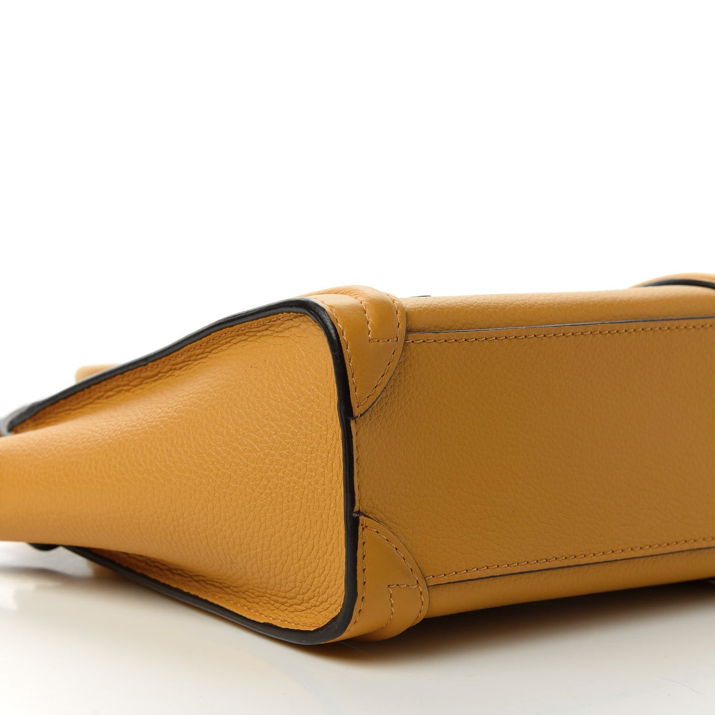 Drummed Calfskin Nano Luggage Ocre