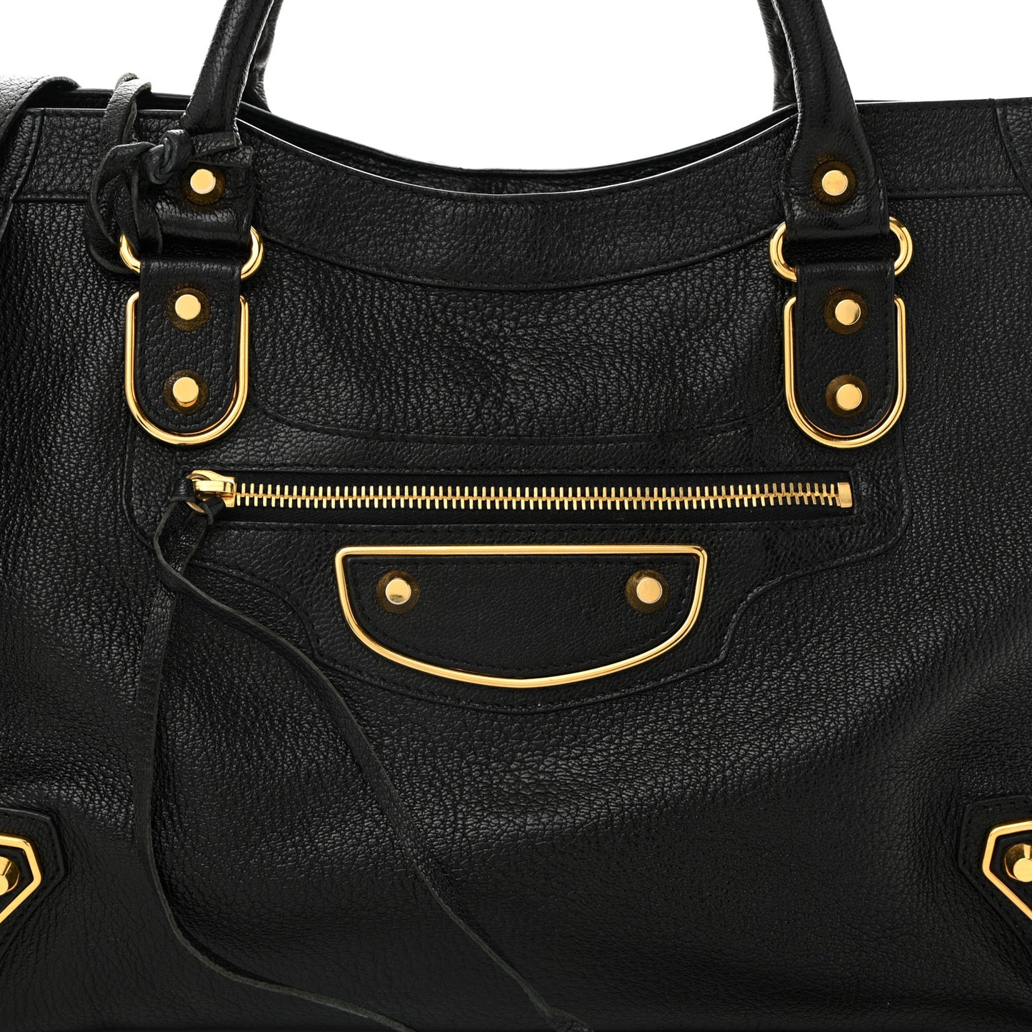 Chevre Gold Metallic Edge Hardware City Black