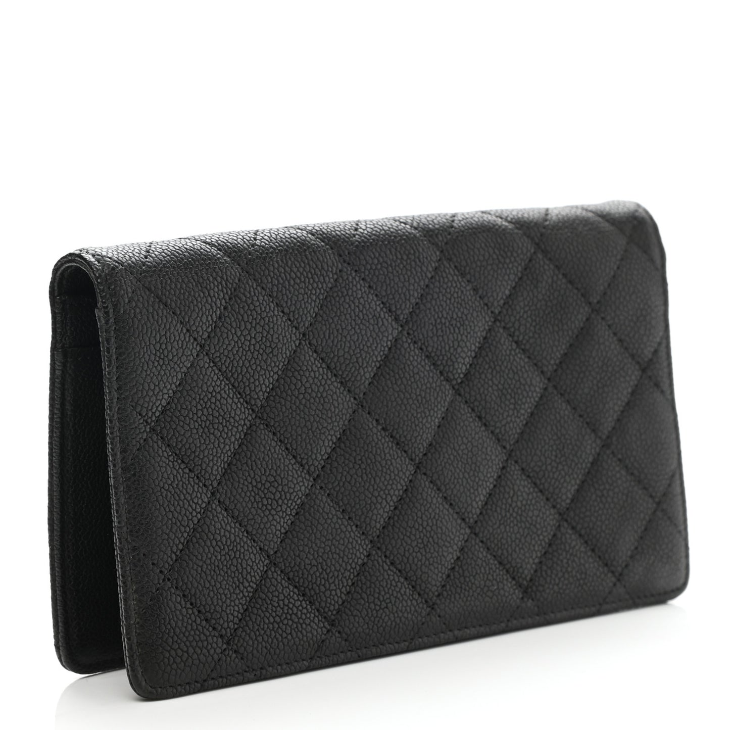 Caviar Quilted Reissue Yen Wallet Black