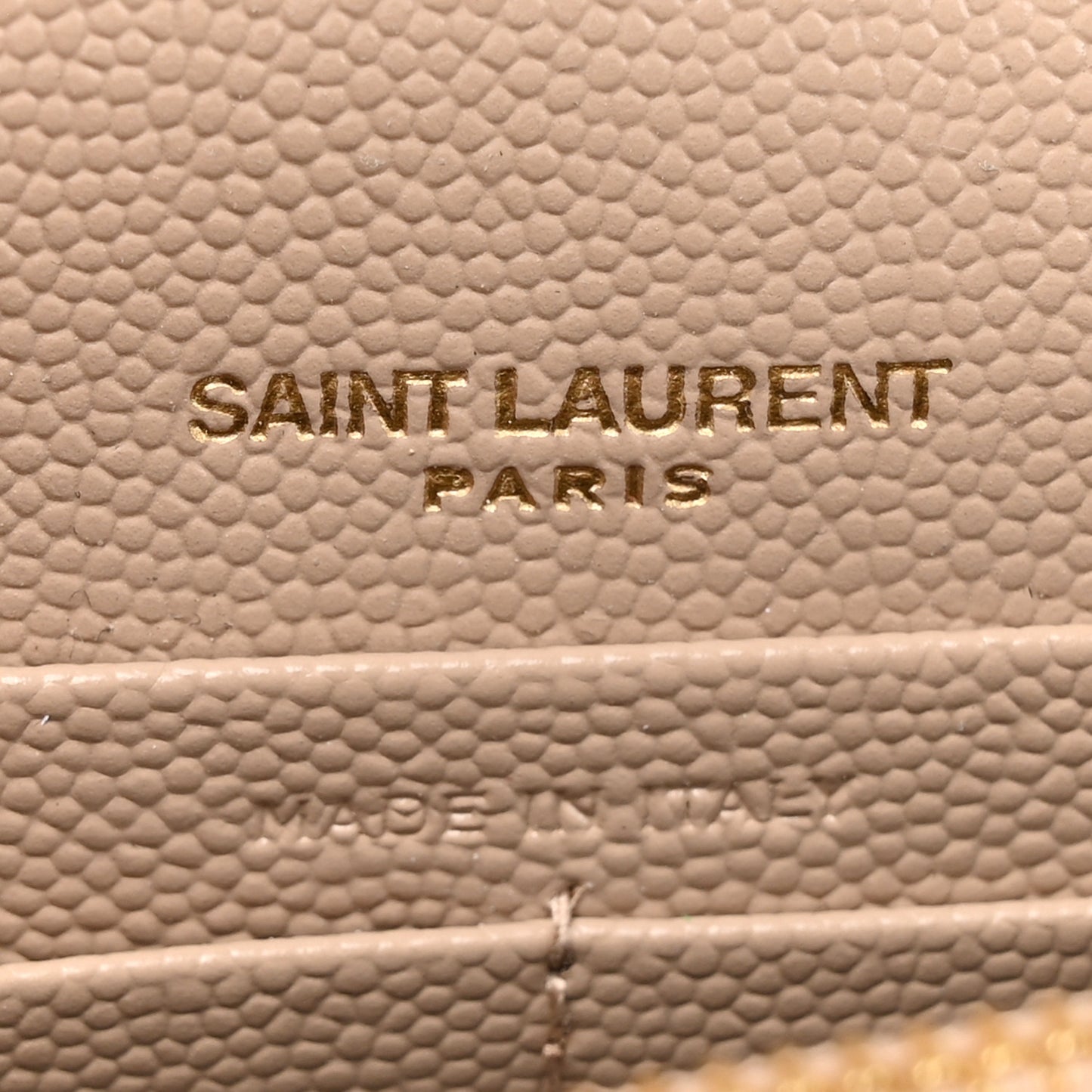 Grain De Poudre Classic Monogram Kate Tassel Chain Wallet Dark Beige