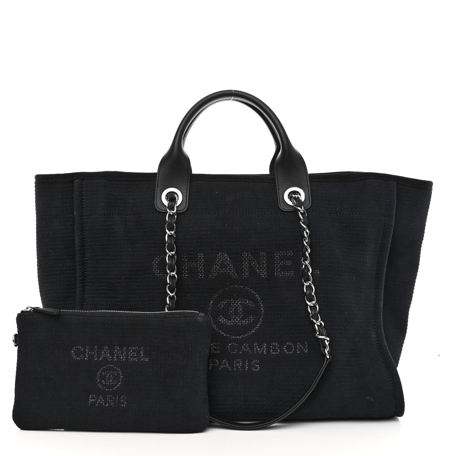 Chanel Mixed Fibers Medium Deauville Tote Black 1 of 10