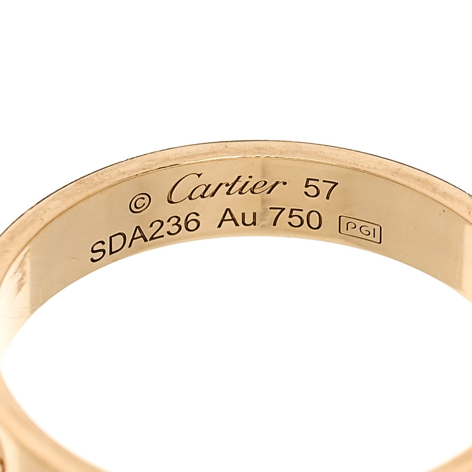Cartier 18K Yellow Gold 3.5mm LOVE Wedding Band Ring 57 8 4 of 5