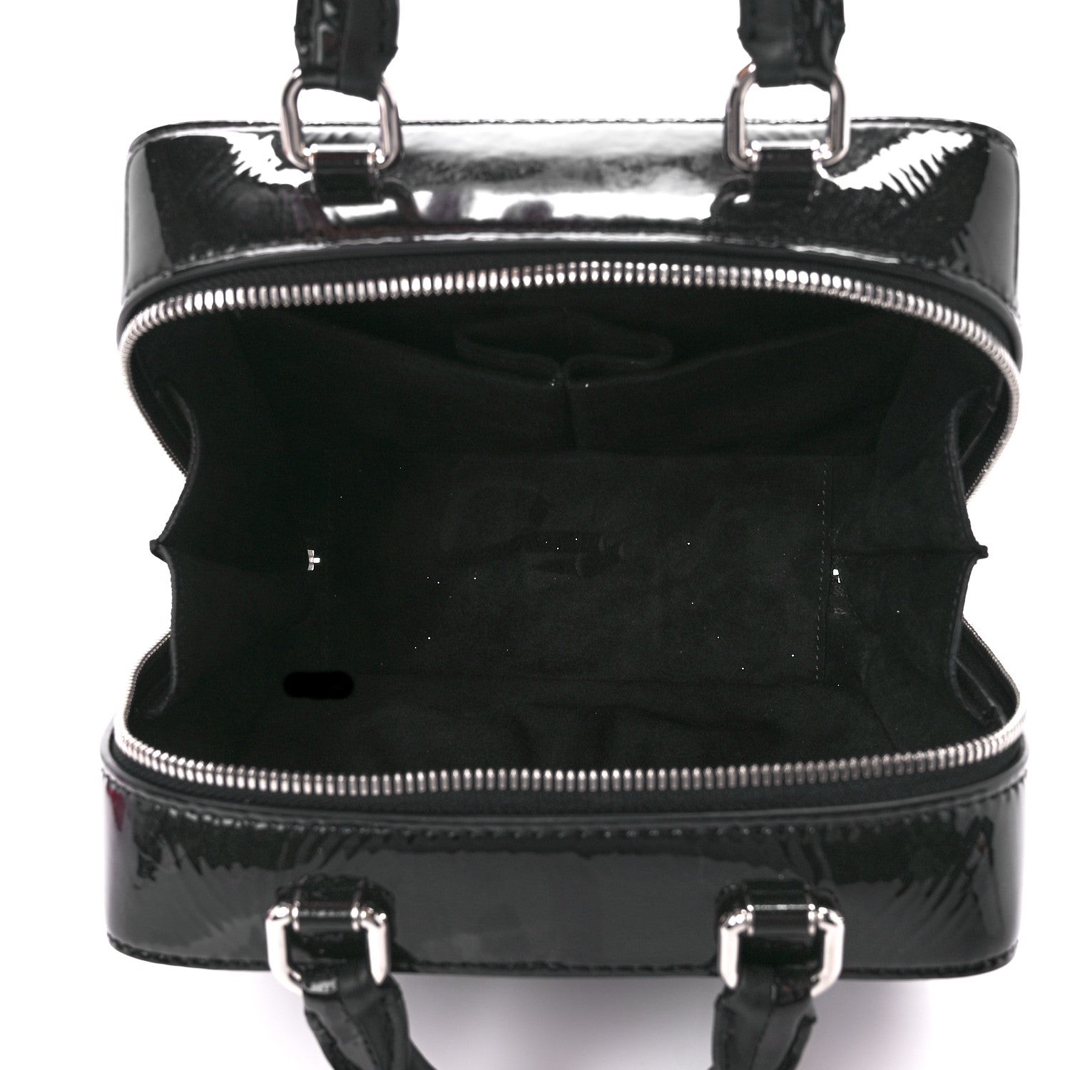 Chanel Patent Quilted Travel Kit Vanity Case Black 5 of 11