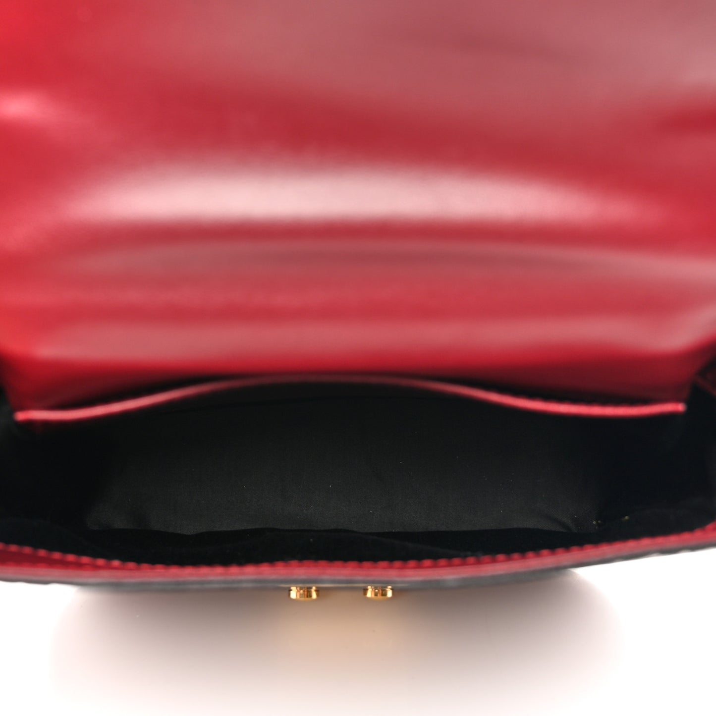 Crocodile Print Calfskin Top Handle Bag Rubino