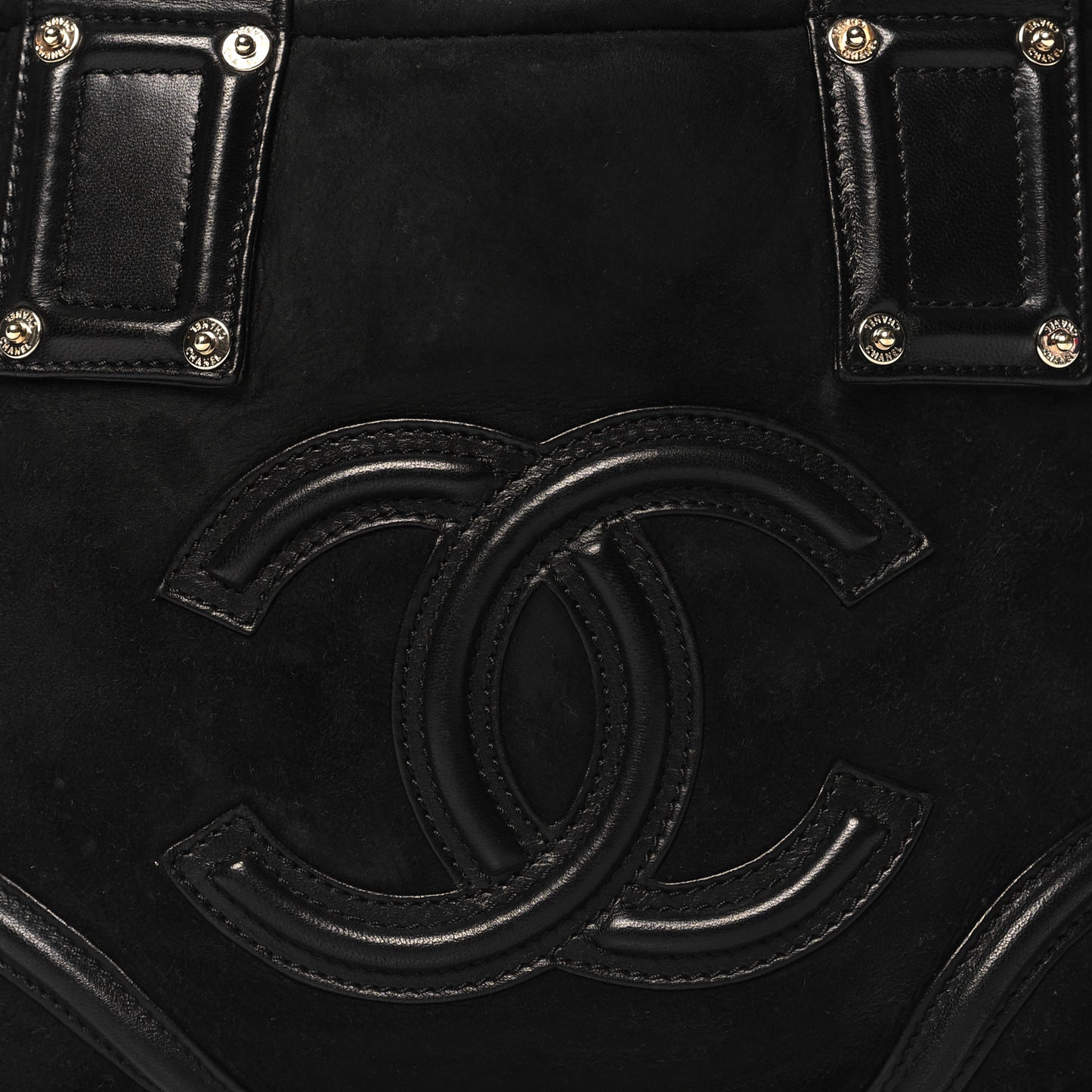 Suede Sparkling Winter Tote Black