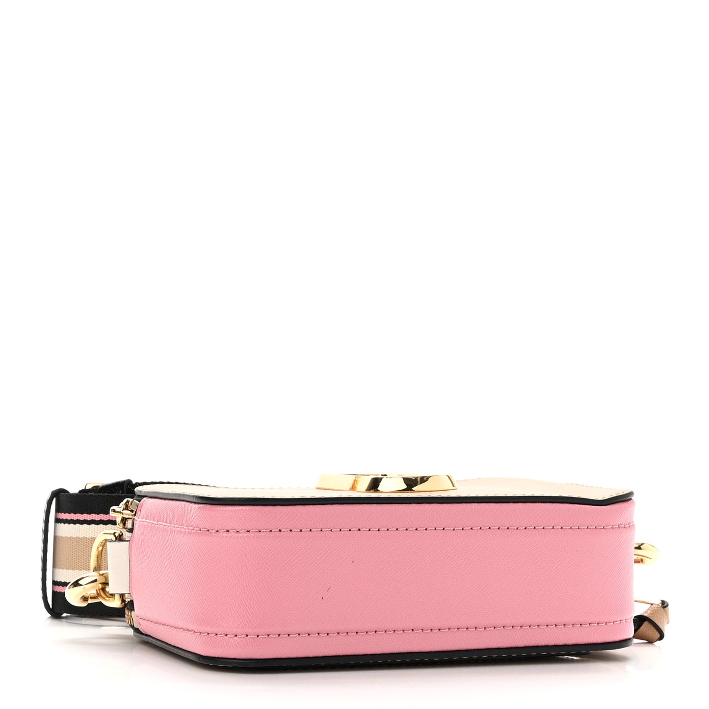 Saffiano Small Snapshot Camera Bag Beige Multicolor