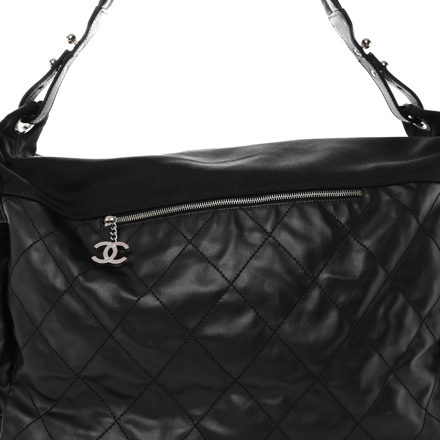 Coated Canvas Paris Biarritz XL Travel Bag Black