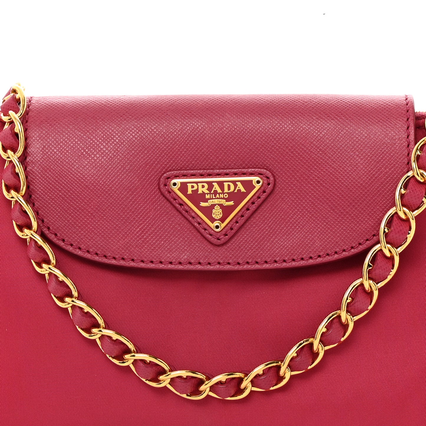 Tessuto Nylon Saffiano Crossbody Bag Ibisco