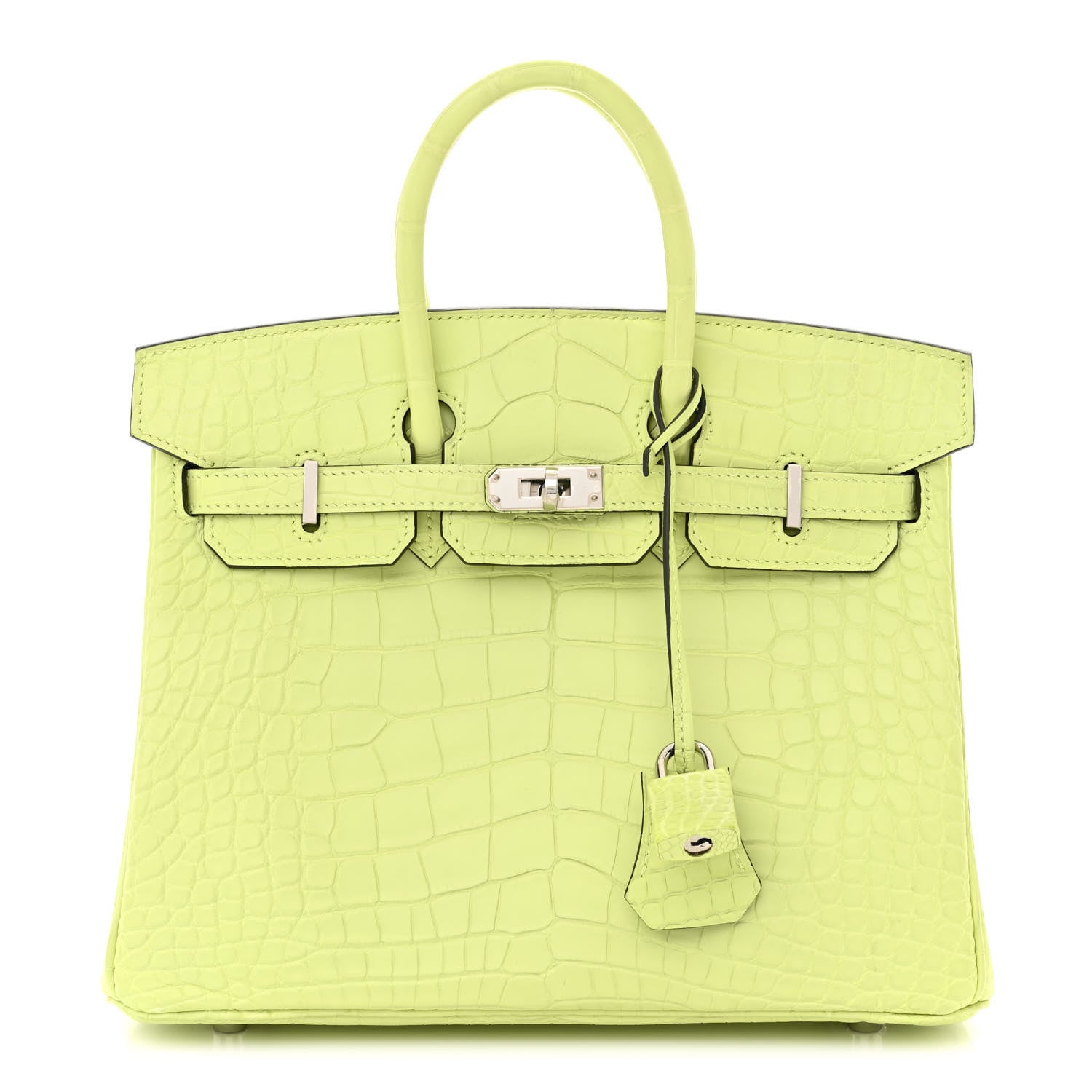 Hermes Matte Alligator Birkin 25 Jaune Bourgeon 1 of 11