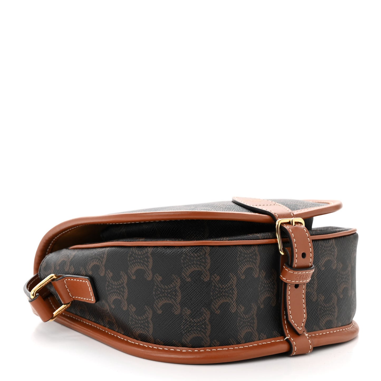 Triomphe Canvas Medium Folco Bag Tan