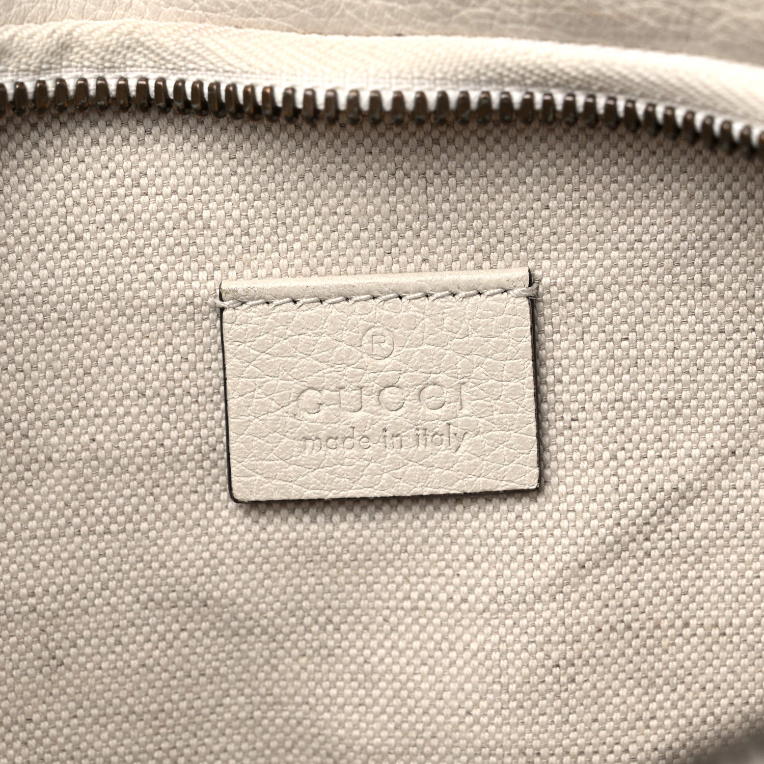 Gucci Grained Calfskin Logo Belt Bag White 6 of 11