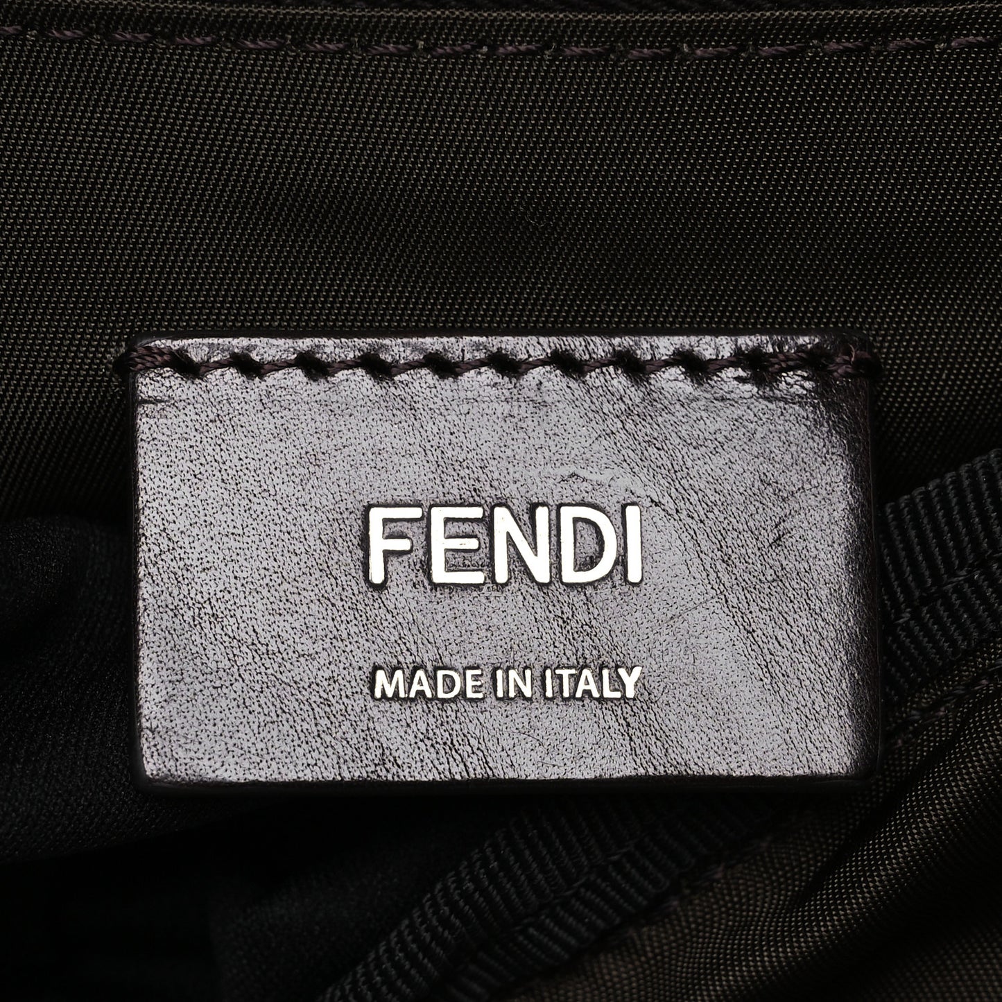 Recycled Fabric Jacquard Vitello Astro FF 1974 Small Fendiness Backpack Tobacco Moro Black